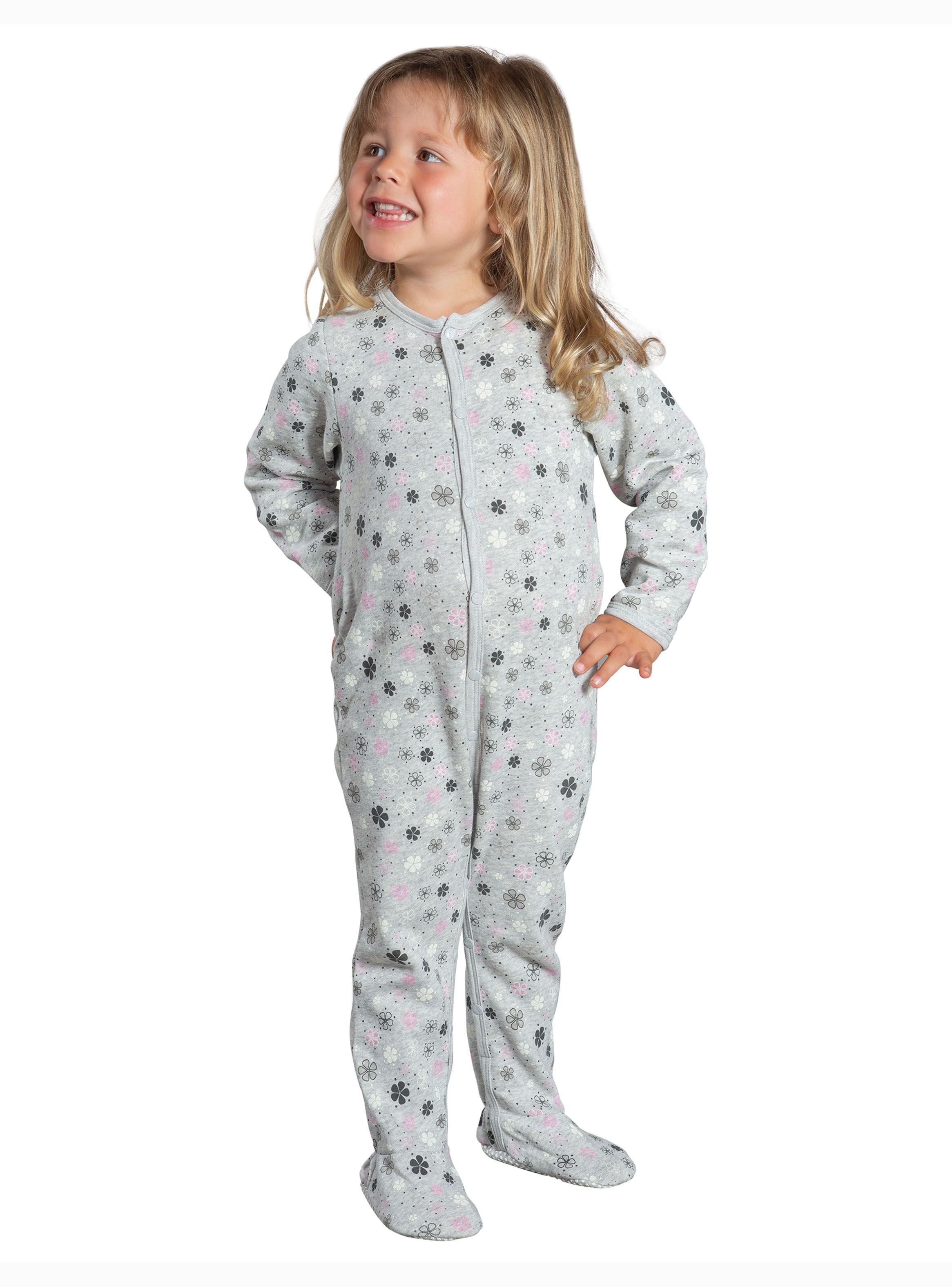 Pijama Mota Gris Niña Manga Larga Algodón Mota-0