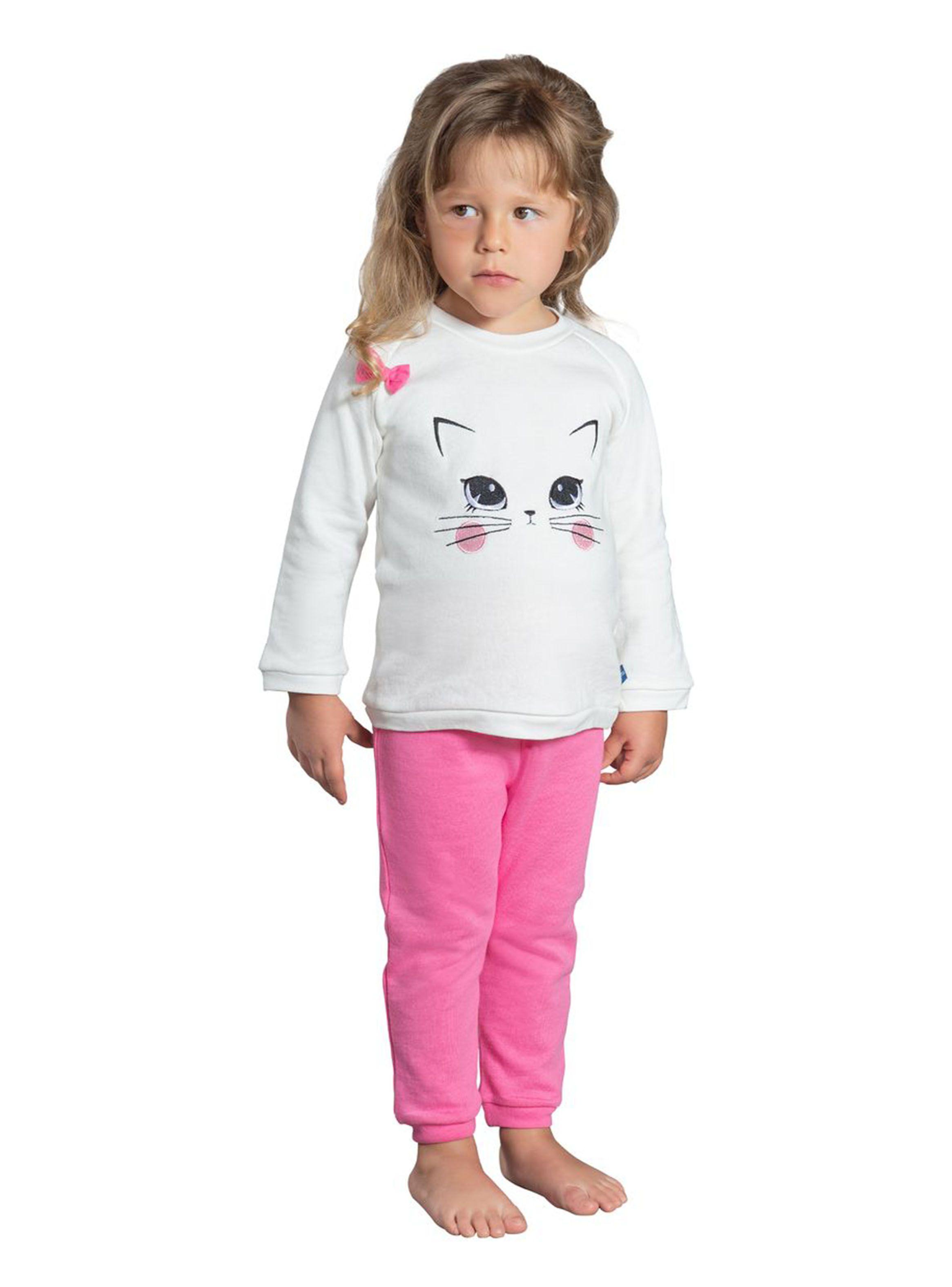 Pijama Mota 2 Piezas Rosa Manga Larga Niña Mota-0