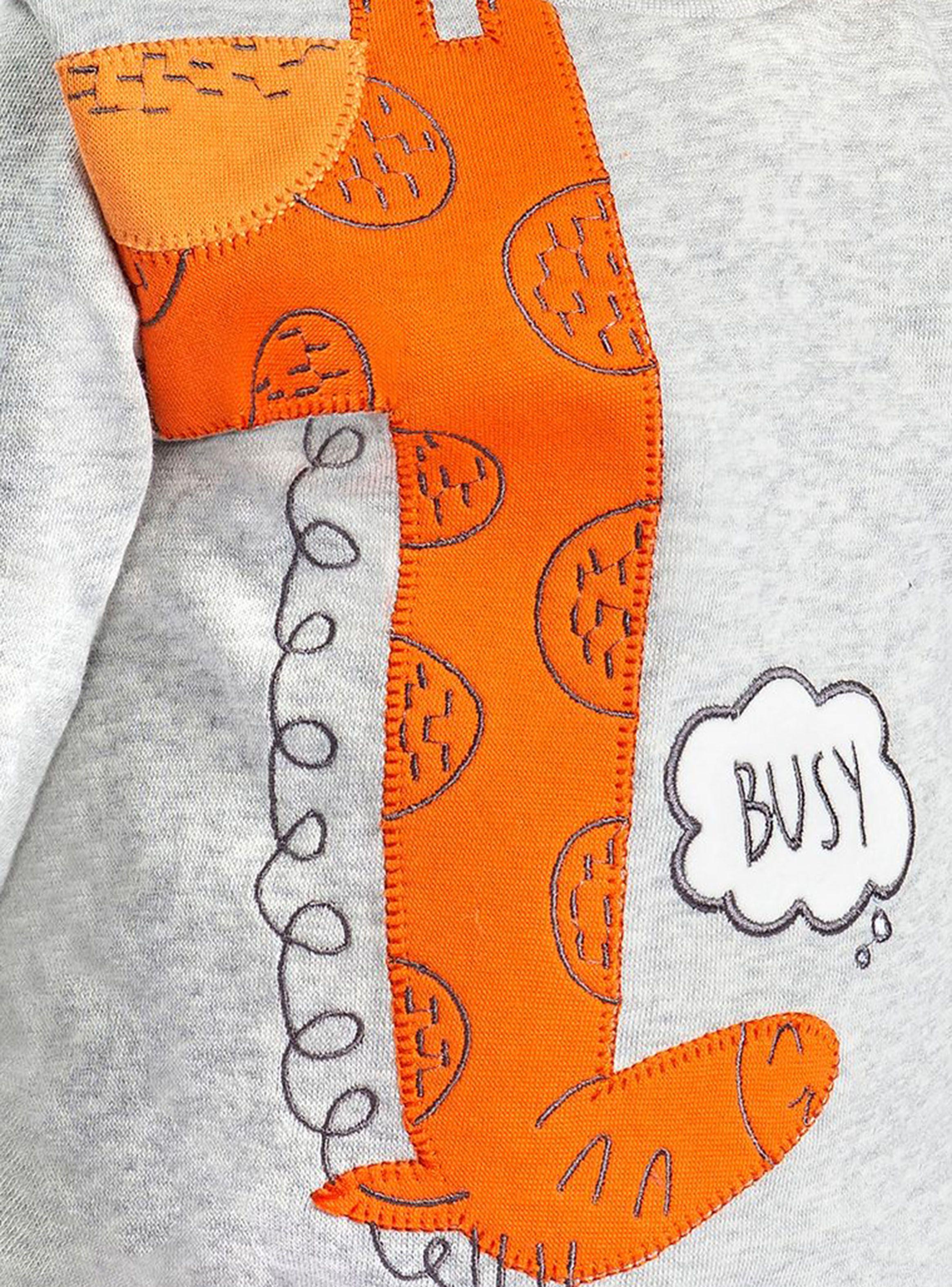 Pijama Mota 2 Piezas Gris Manga Larga Bebé Mota-2