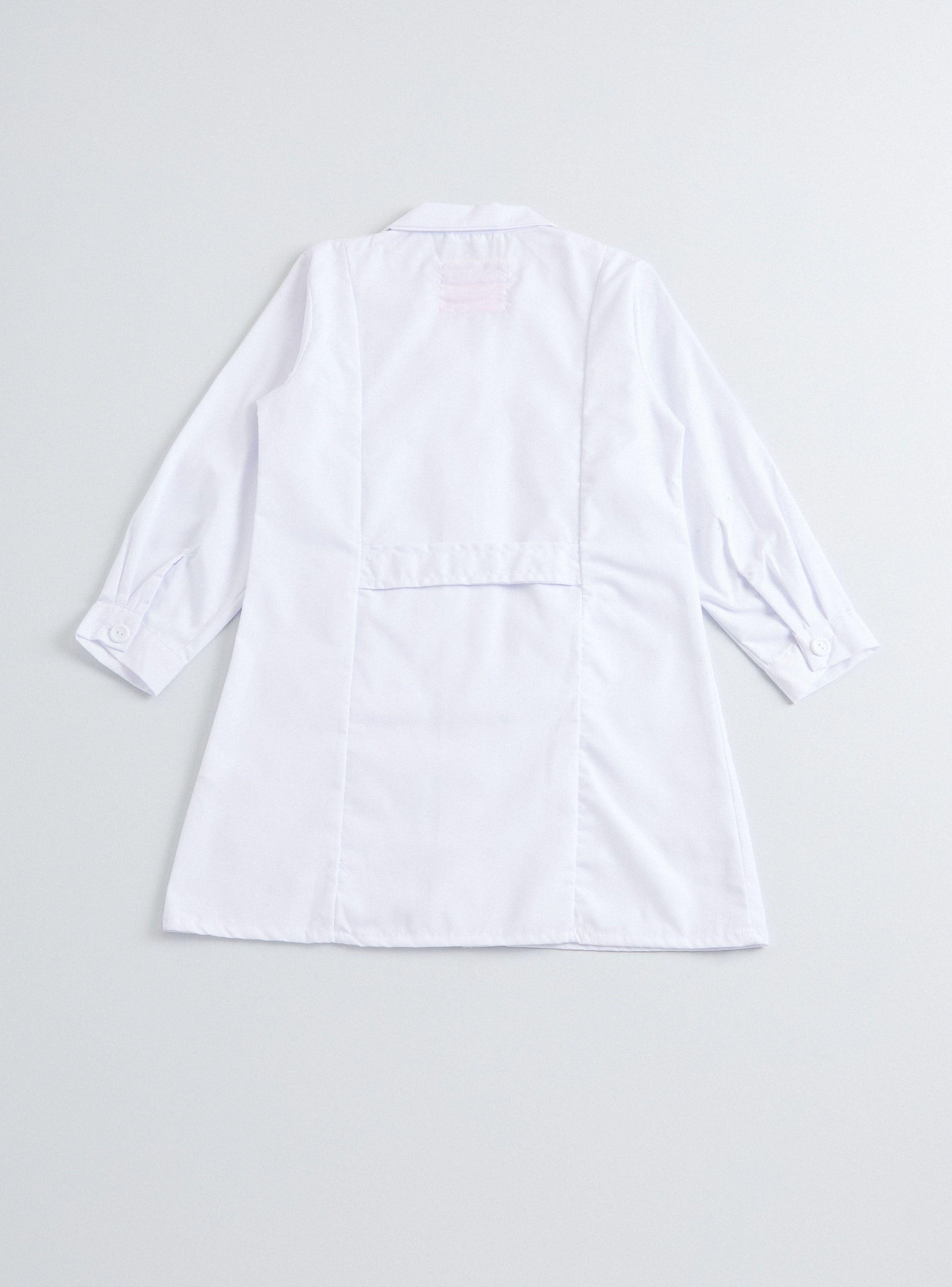 Delantal Blanco Niña Talla 6 a 8-1