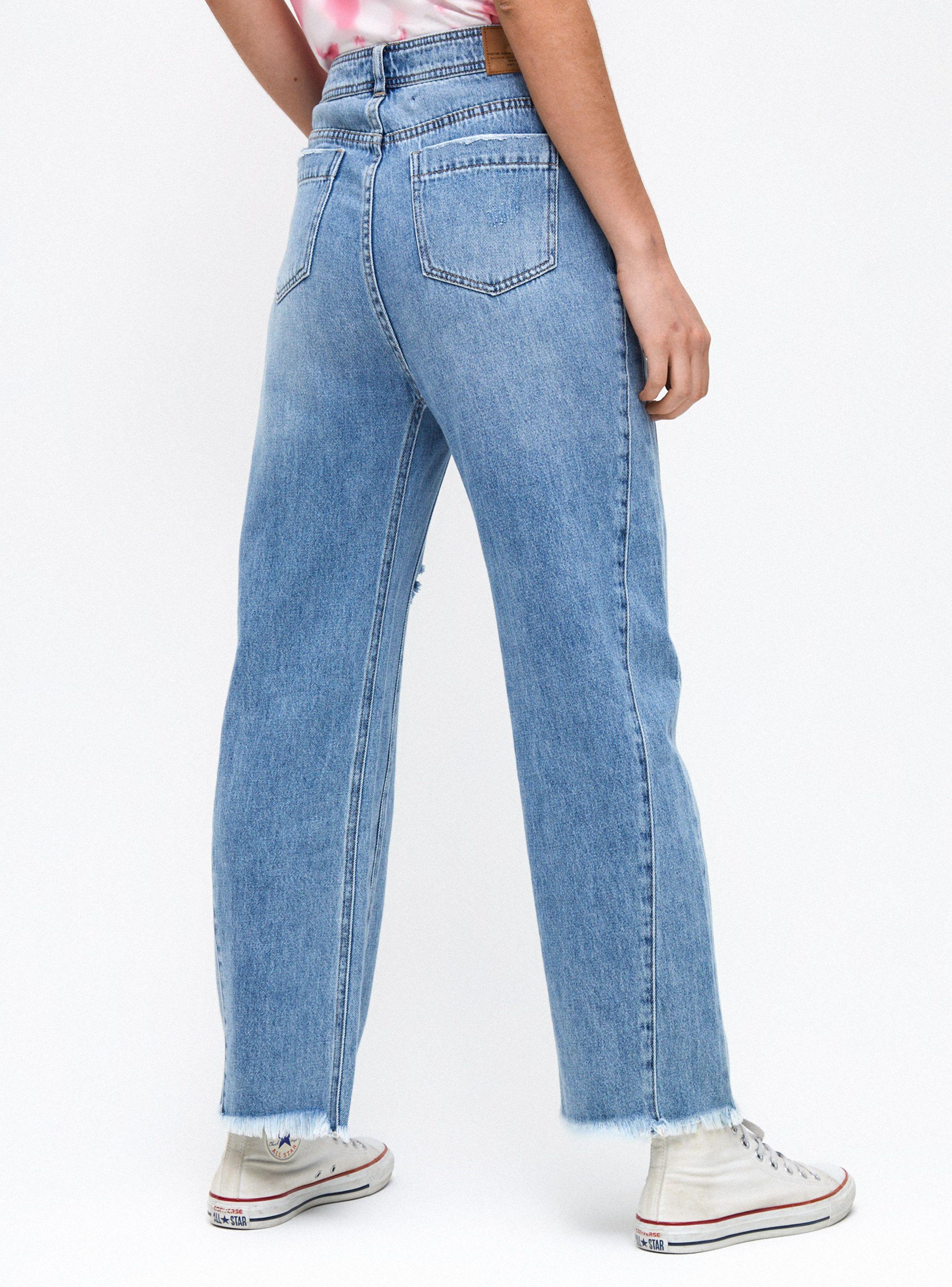 Jeans Straight Cortes Relajado-1