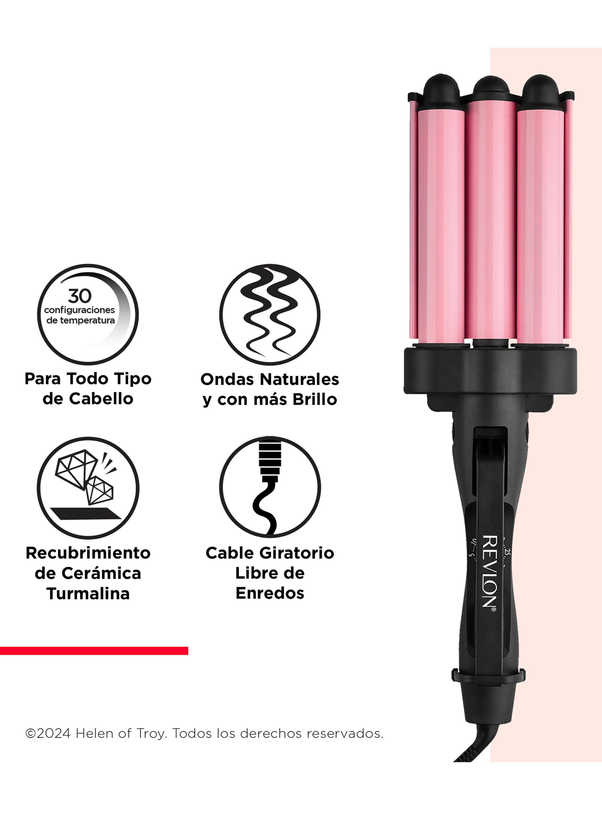 Ondulador de Pelo 3 Barriles Jumbo RVIR3056LA2 Rosa-5