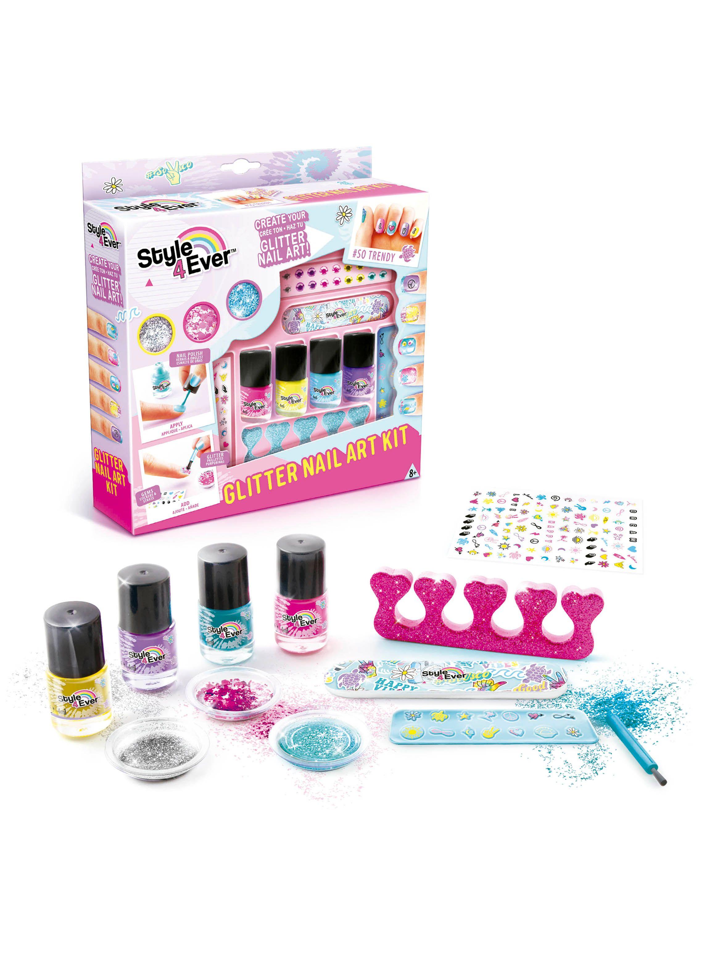 Glitter Nail Art Kit Set De Uñas-1