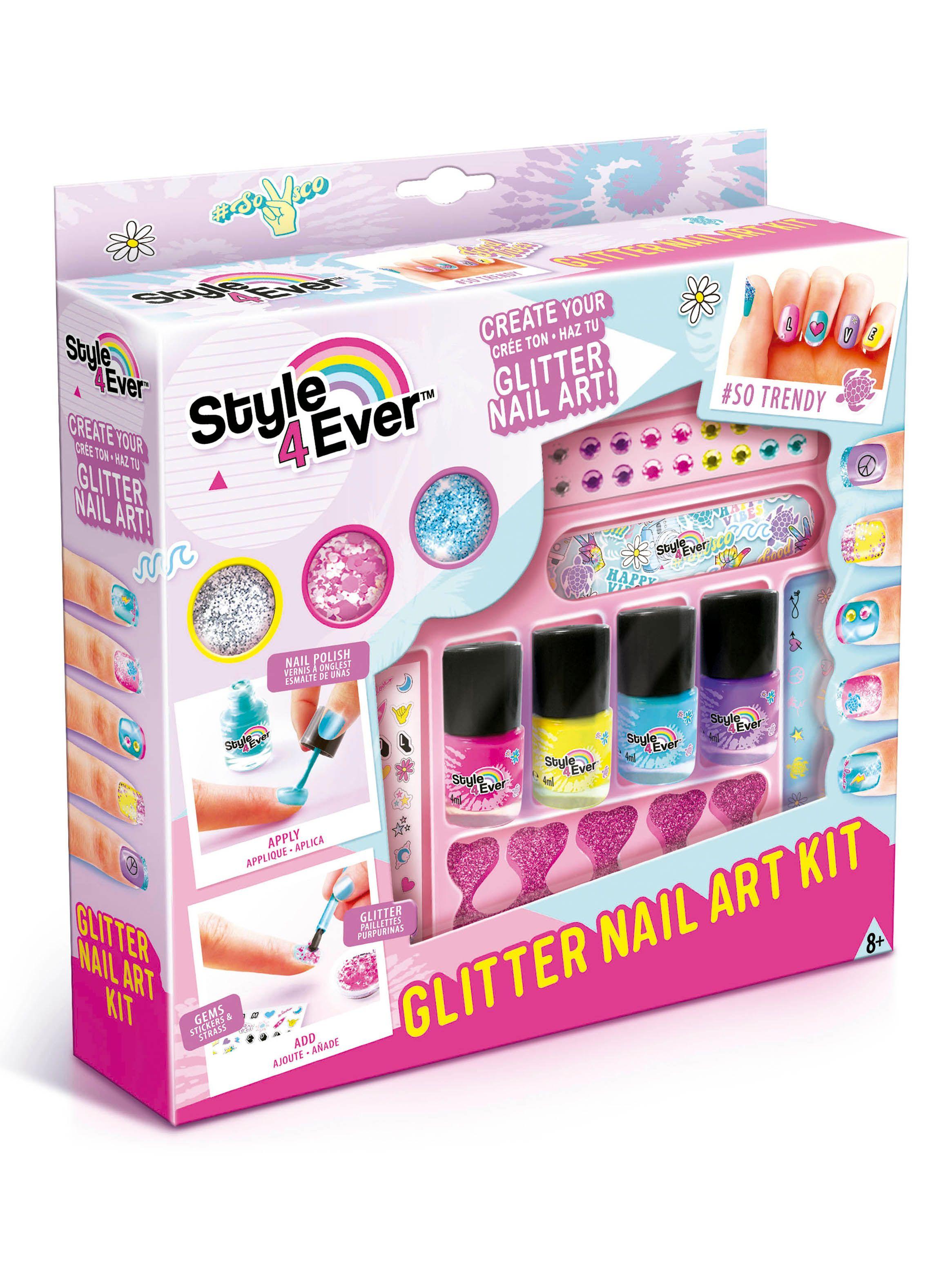 Glitter Nail Art Kit Set De Uñas-0