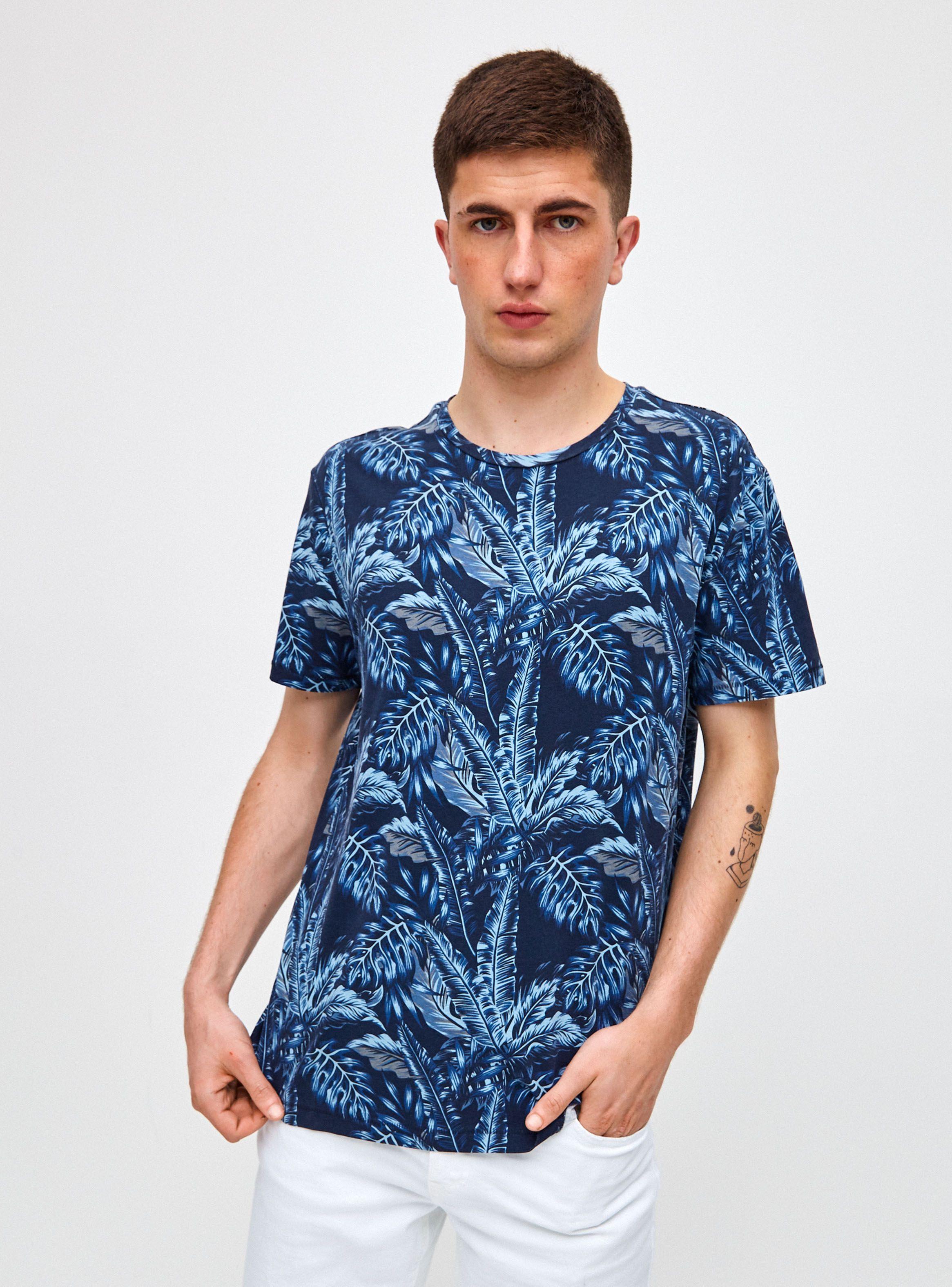 Polera Manga Corta Estampado Botánico-0