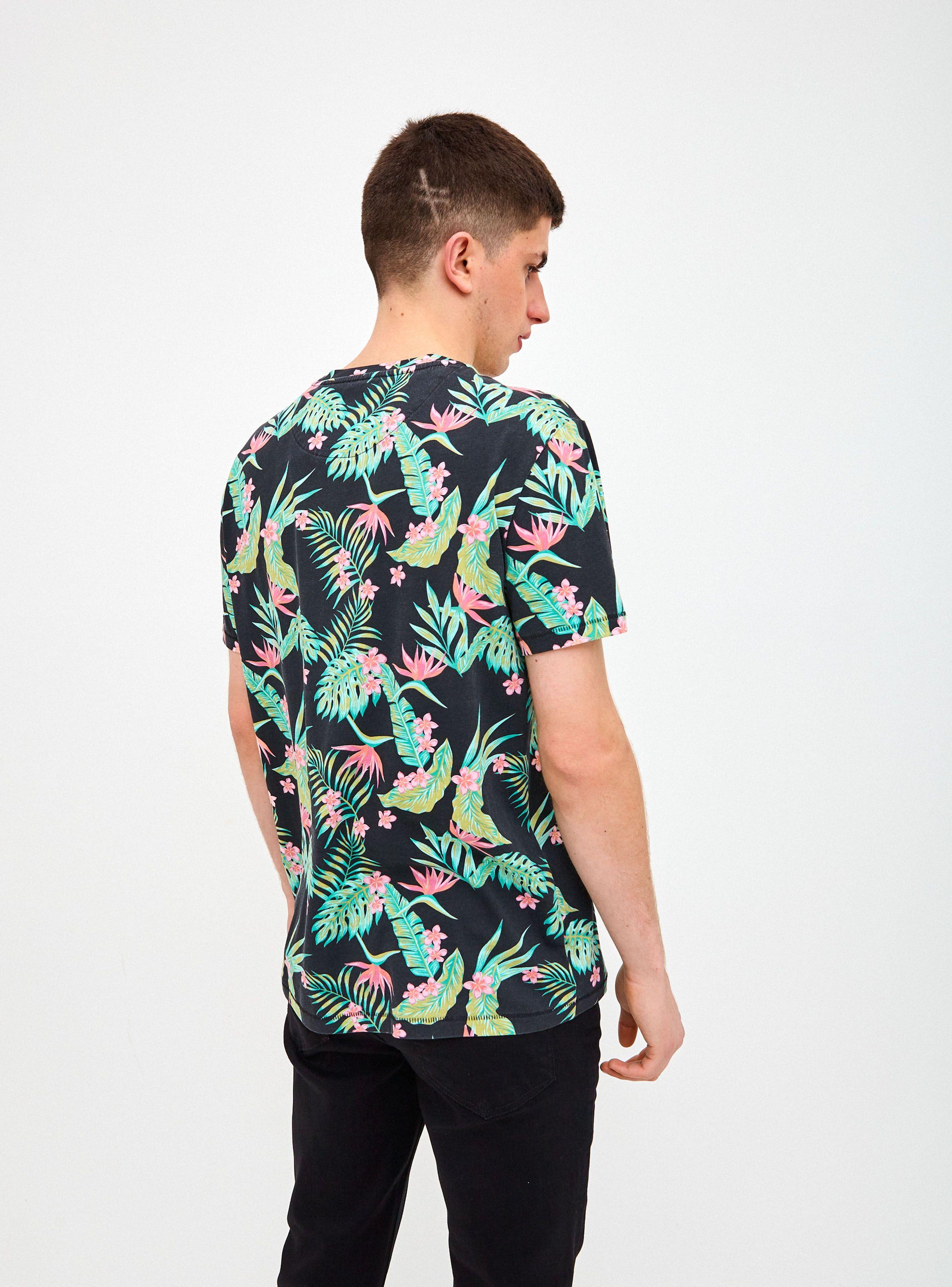 Polera Manga Corta Estampado Botánico-1