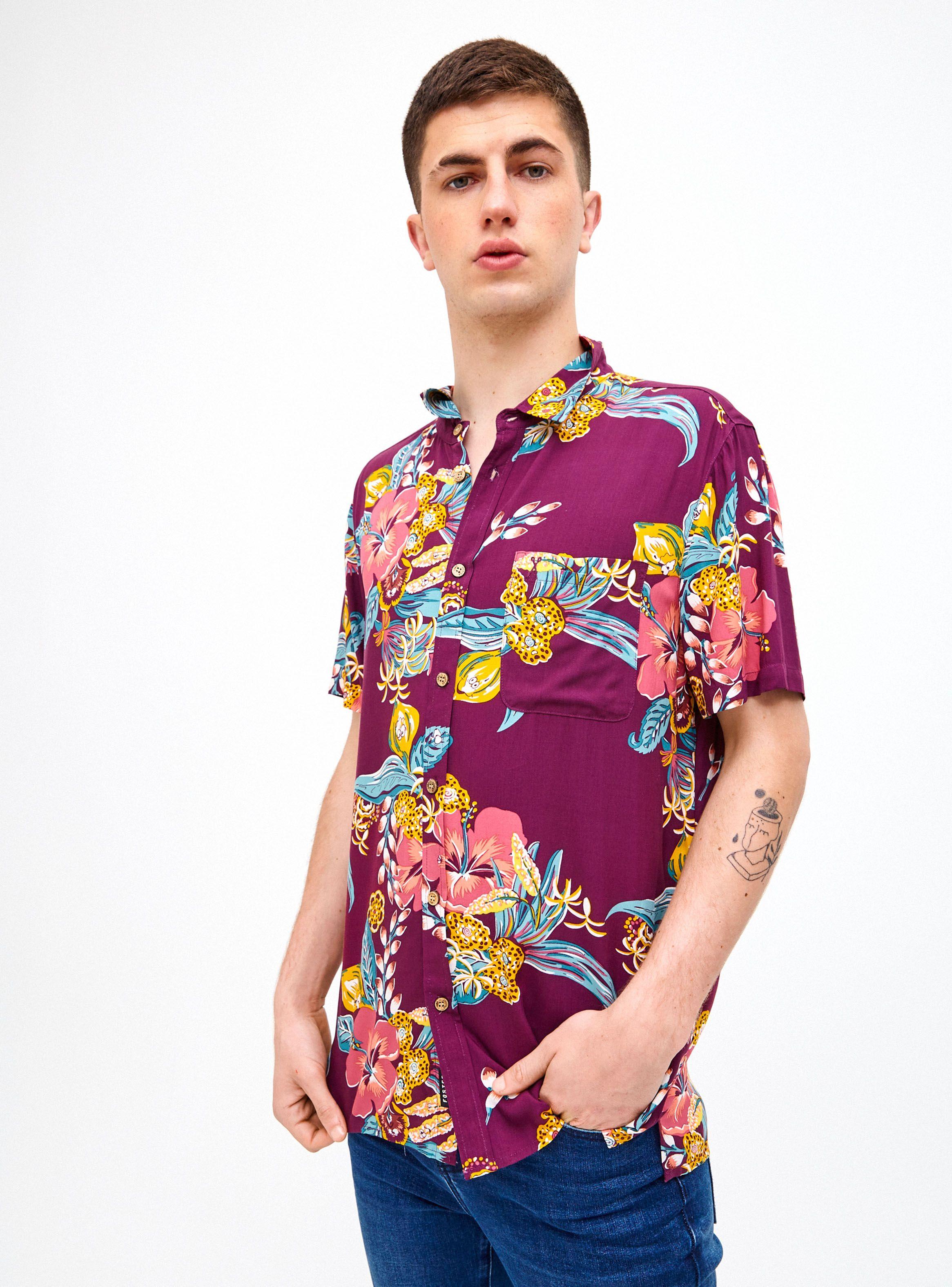 Camisa Manga Corta Guayabera full print-0