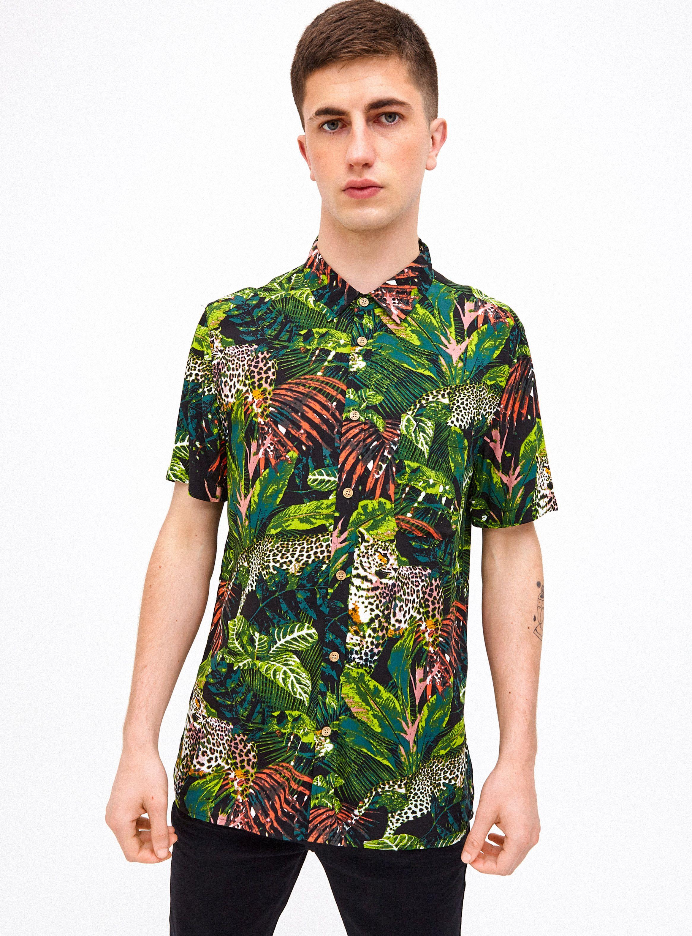 Camisa Manga Corta Guayabera full print-0