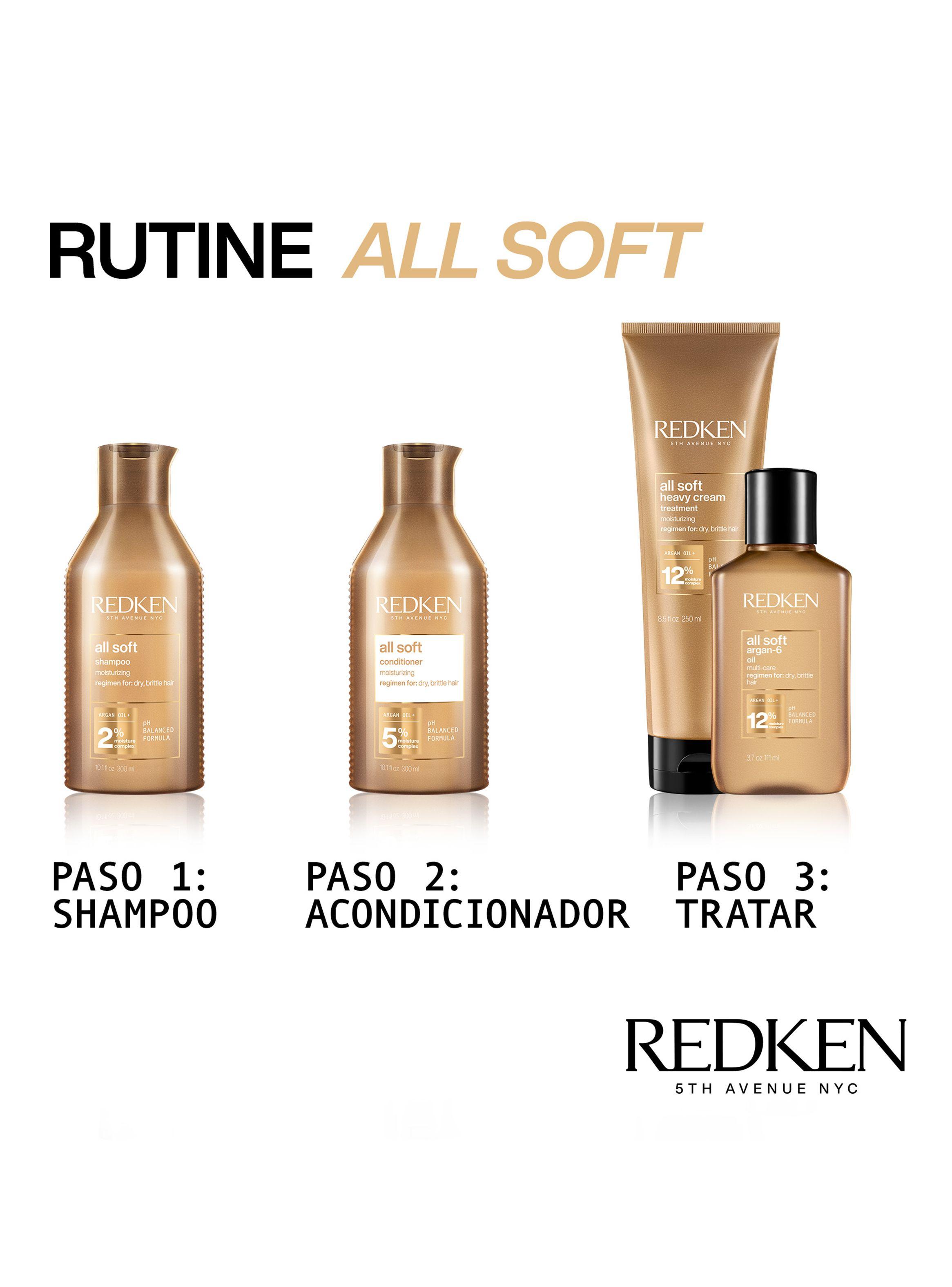 Aceite de Argán Hidratante Cabello Seco All Soft 111ml-4