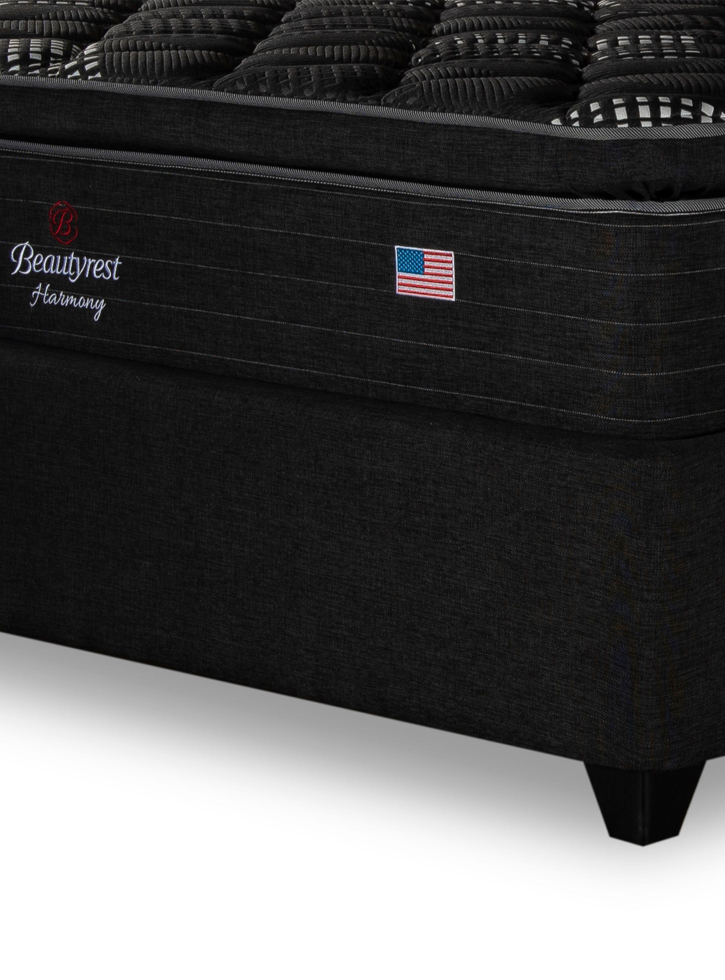 Cama Europea Bignest Harmony Base Dividida 2 Plazas + Respaldo Tibet Marengo-3