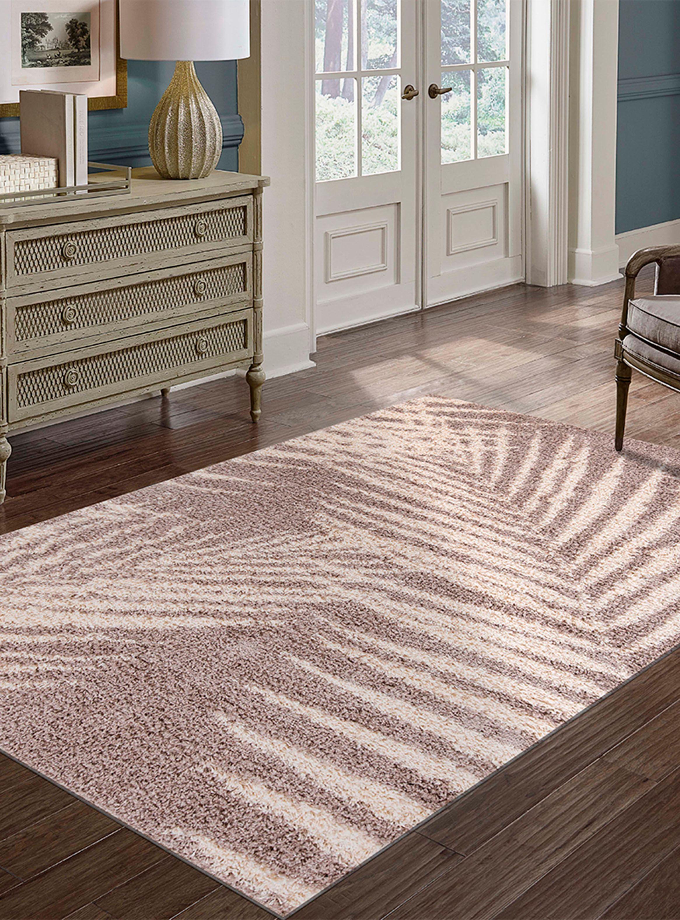 Alfombra Shaggy Guiza 150x200 cm Café-2
