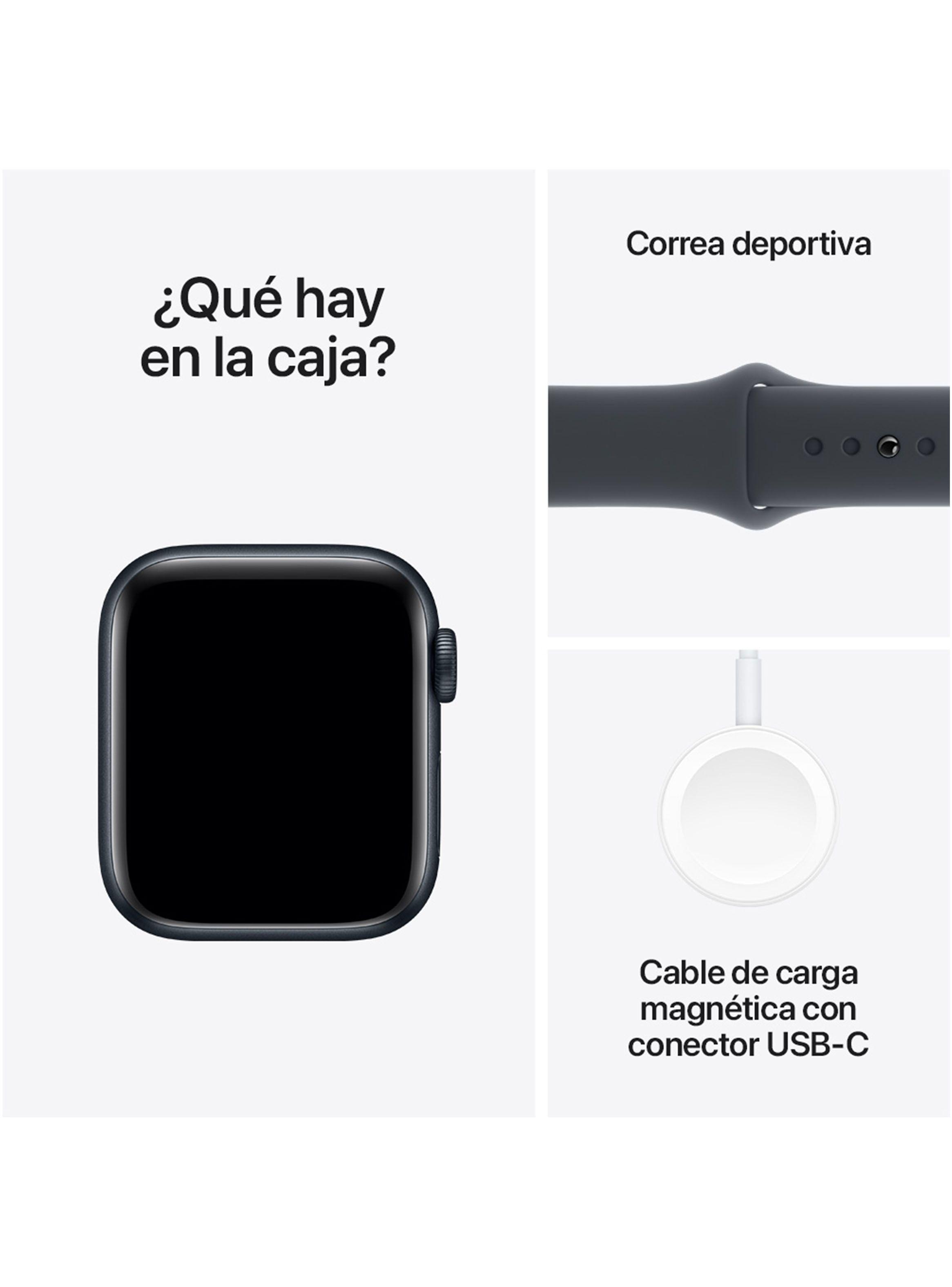 Apple Watch SE GPS Caja Aluminio 40mm Correa Deportiva Medianoche Talla S/M-6