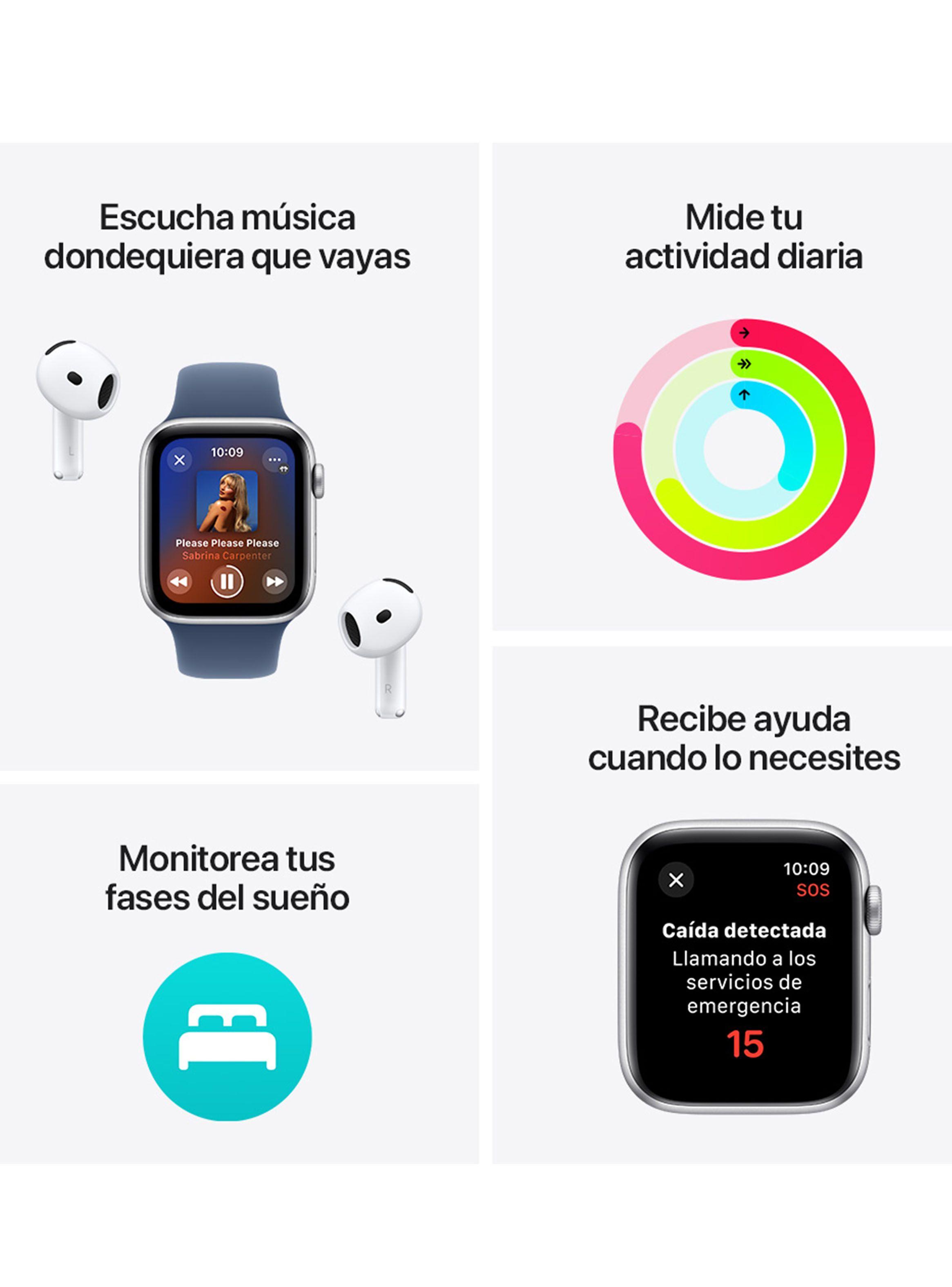 Apple Watch Se GPS Caja Aluminio 40mm Correa Deportiva Medianoche Talla M/L-2