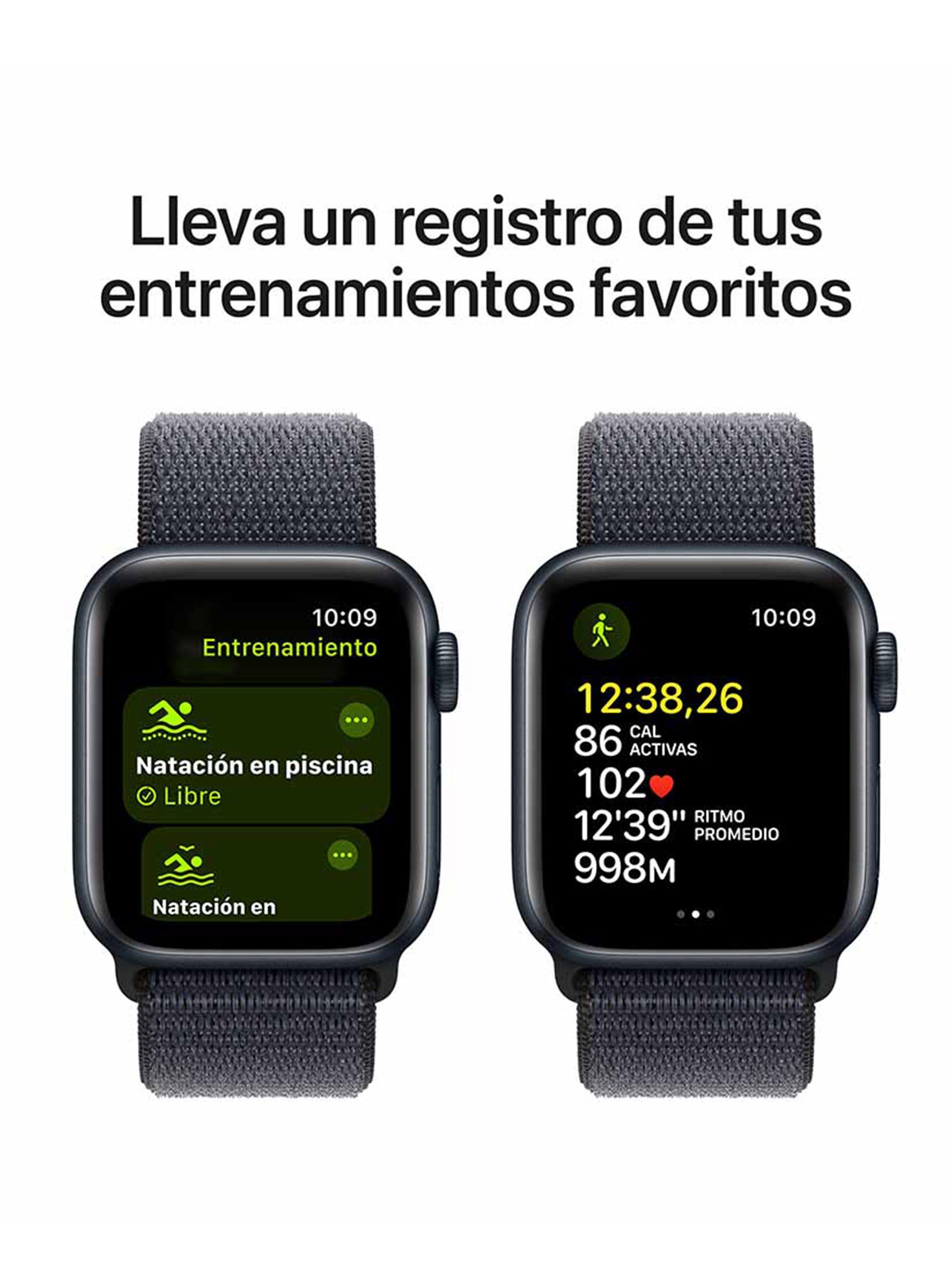 Apple Watch SE GPS Caja Aluminio Medianoche 40mm Correa Loop Deportiva Tinta-5