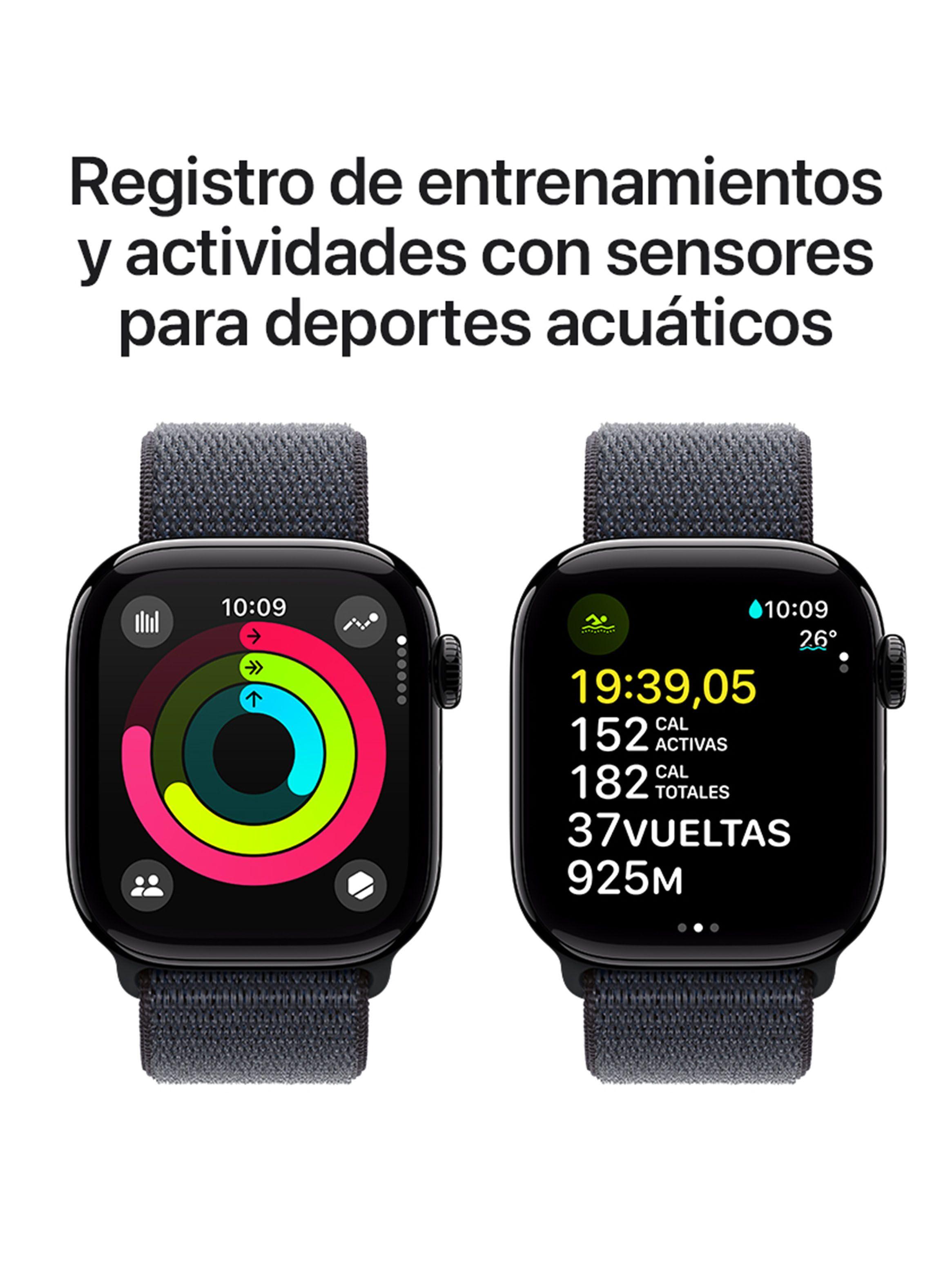 Apple Watch Series 10 GPS Caja Aluminio Negro Azabache 42mm Correa Loop Deportiva Tinta-3