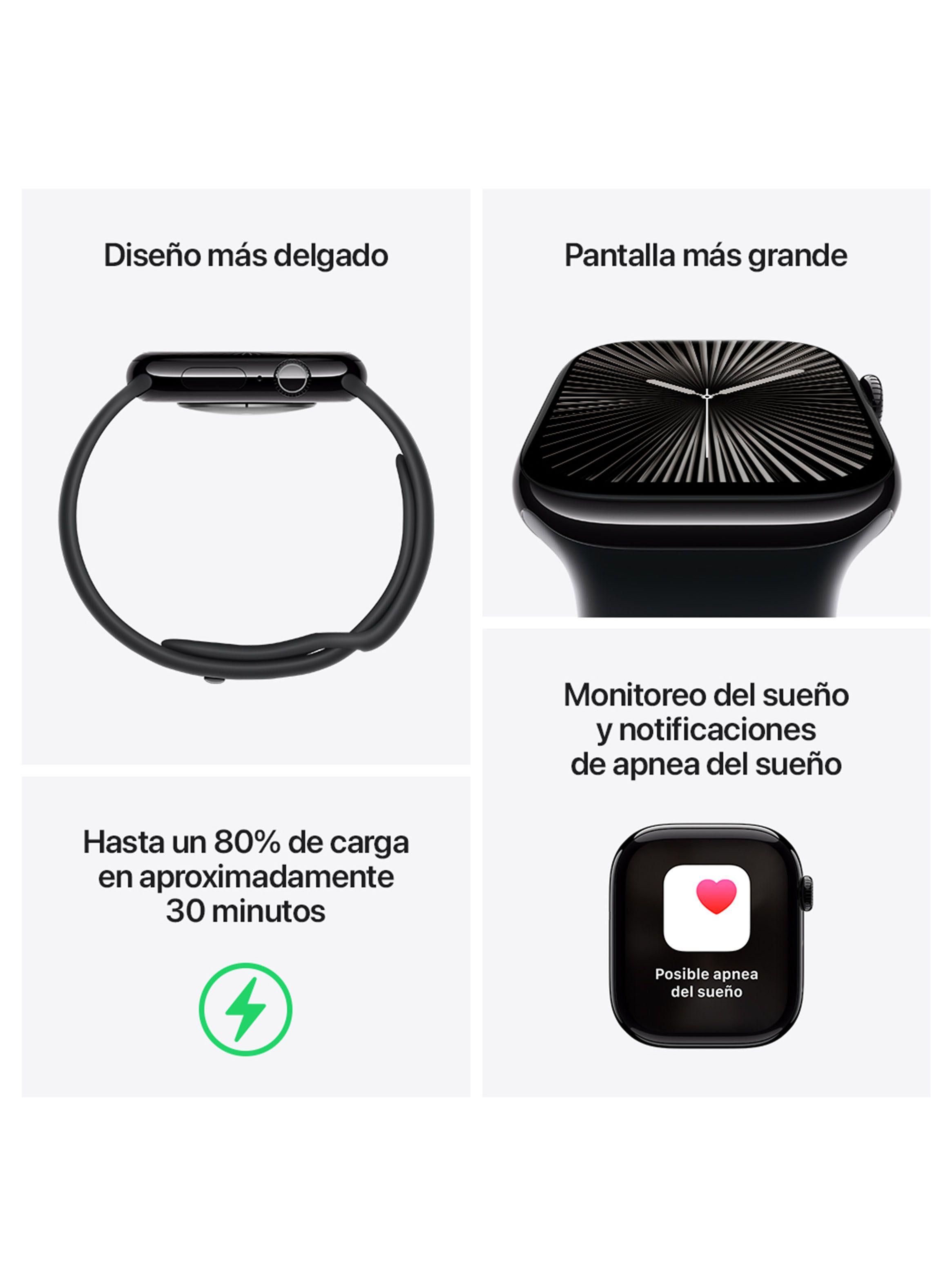 Apple Watch Series 10 GPS Caja Aluminio Oro Rosado 42mm Correa Deportiva Rosado Rubor Talla S/M-2