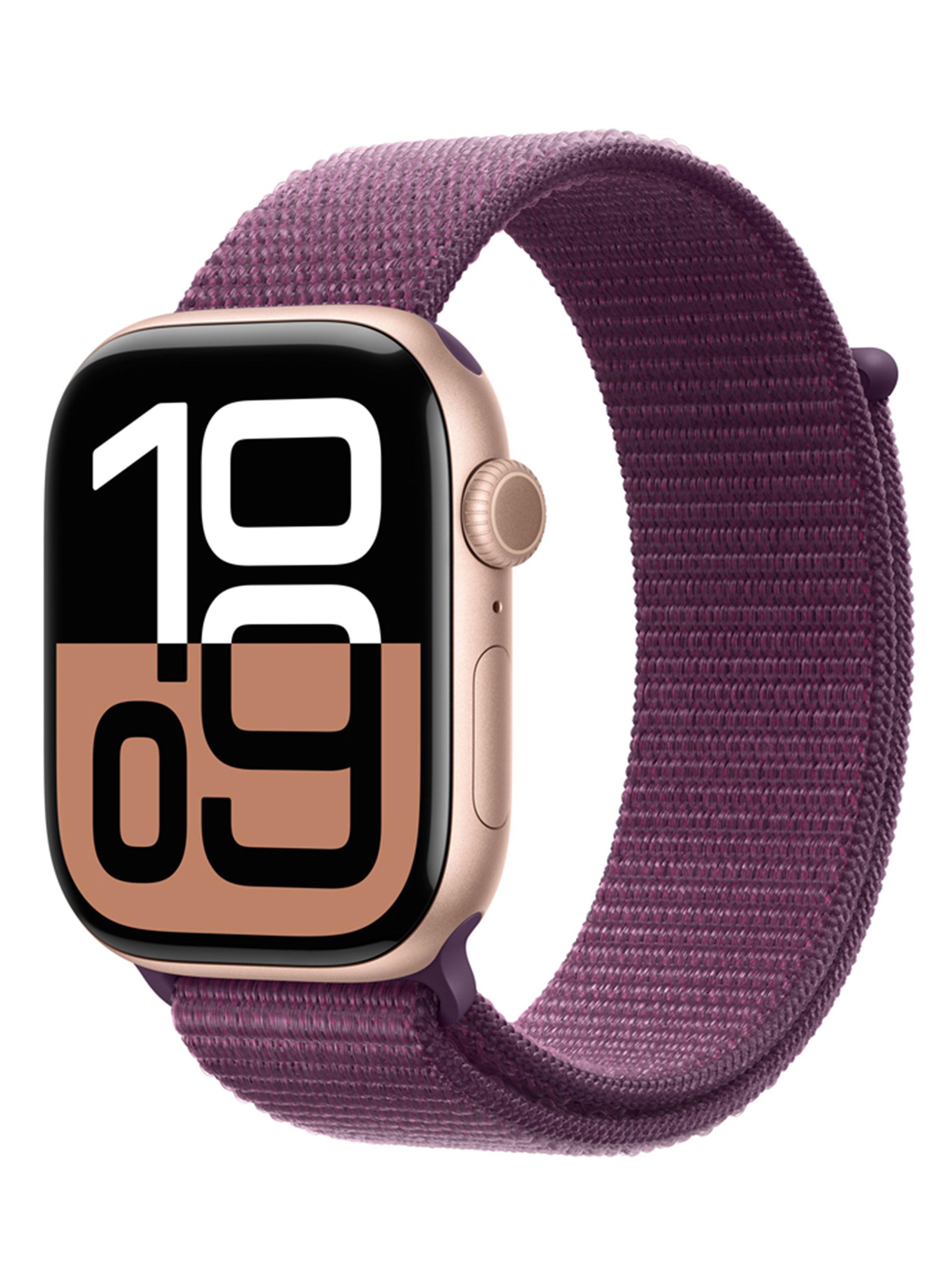 Apple Watch Series 10 GPS Caja Aluminio Oro Rosado 46mm Correa Loop Deportiva Ciruela-0