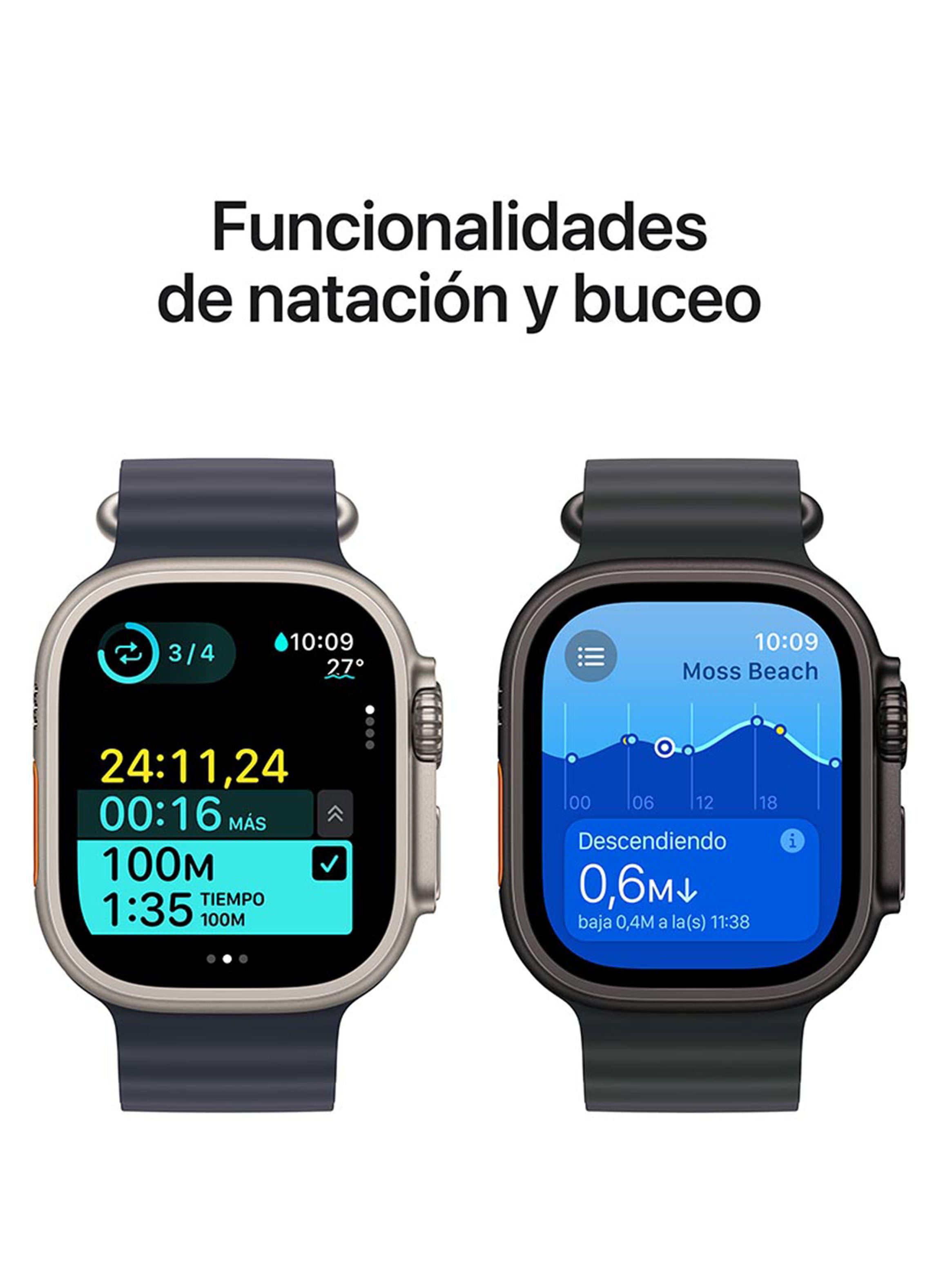 Apple Watch Ultra 2 GPS + Cellular Caja Titanio Negro 49 mm Correa Loop Alpine Verde Oscuro Talla L-4
