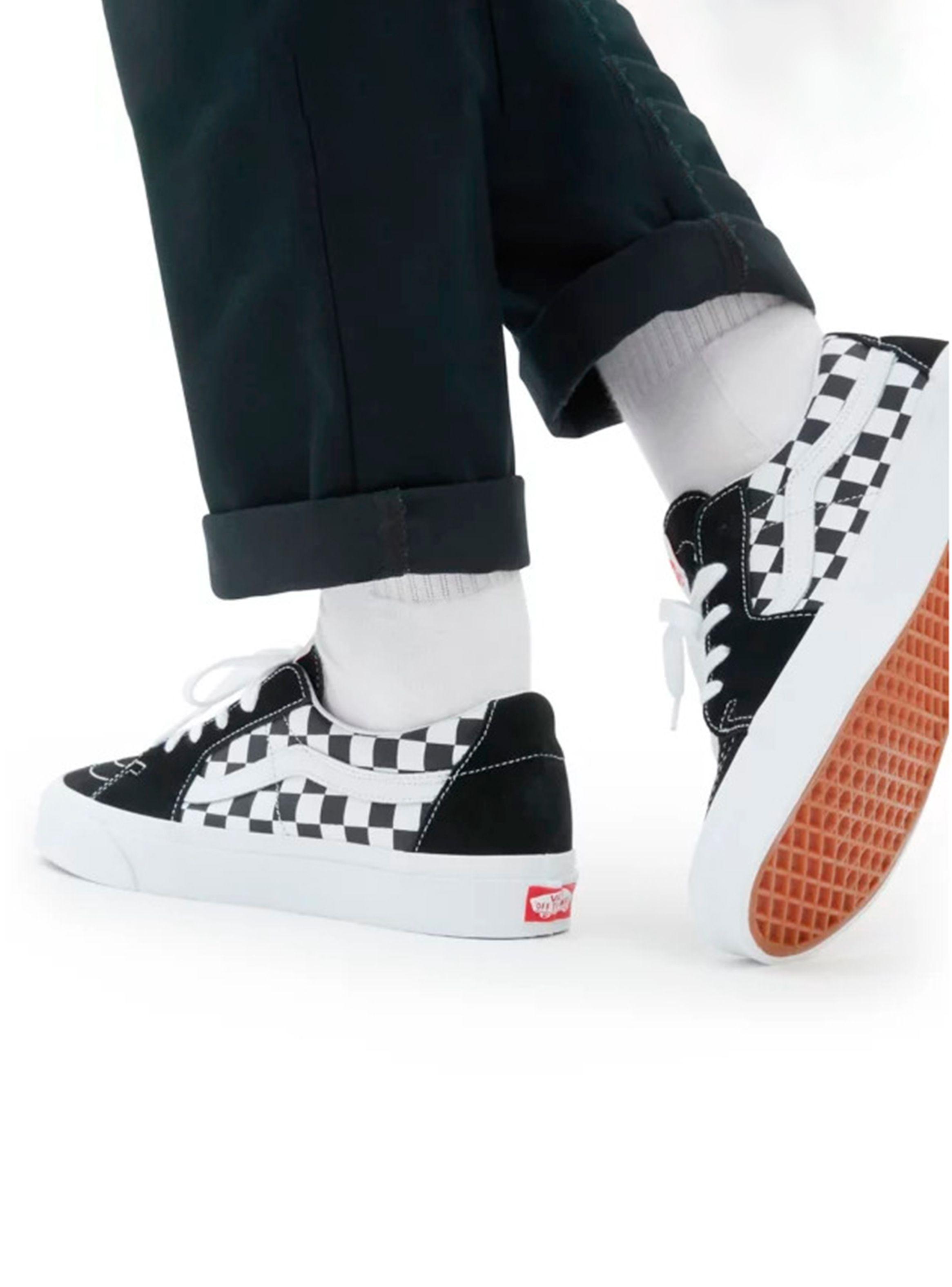 Zapatilla Urbana Black Checker Sk8-Low Canvas Hombre-0