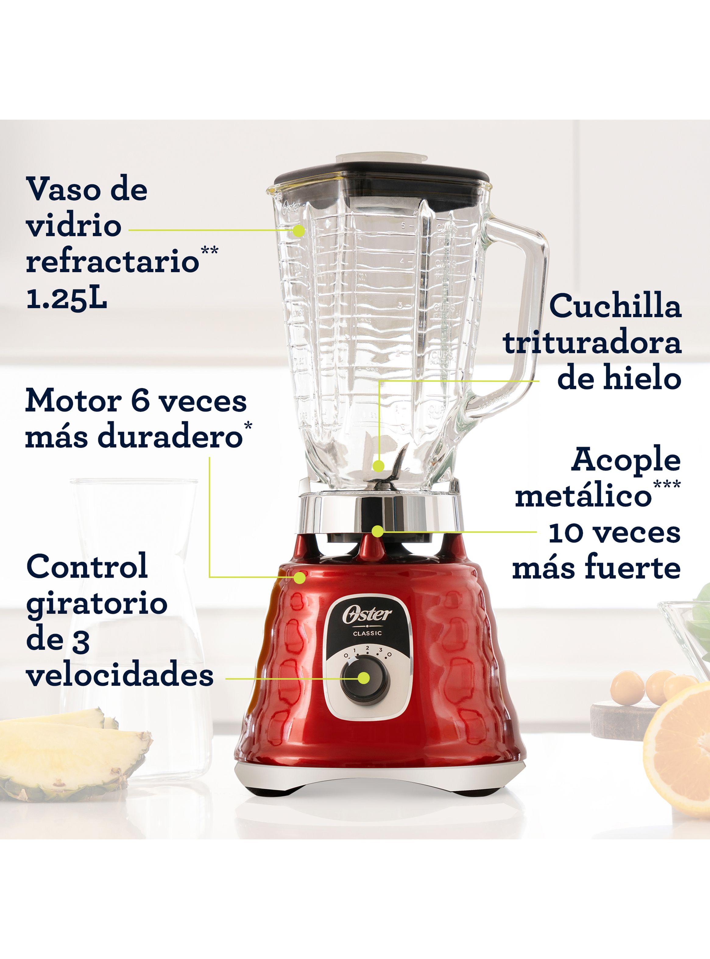 Licuadora Clásica Roja Perilla Ergonómica 3 Velocidades-7