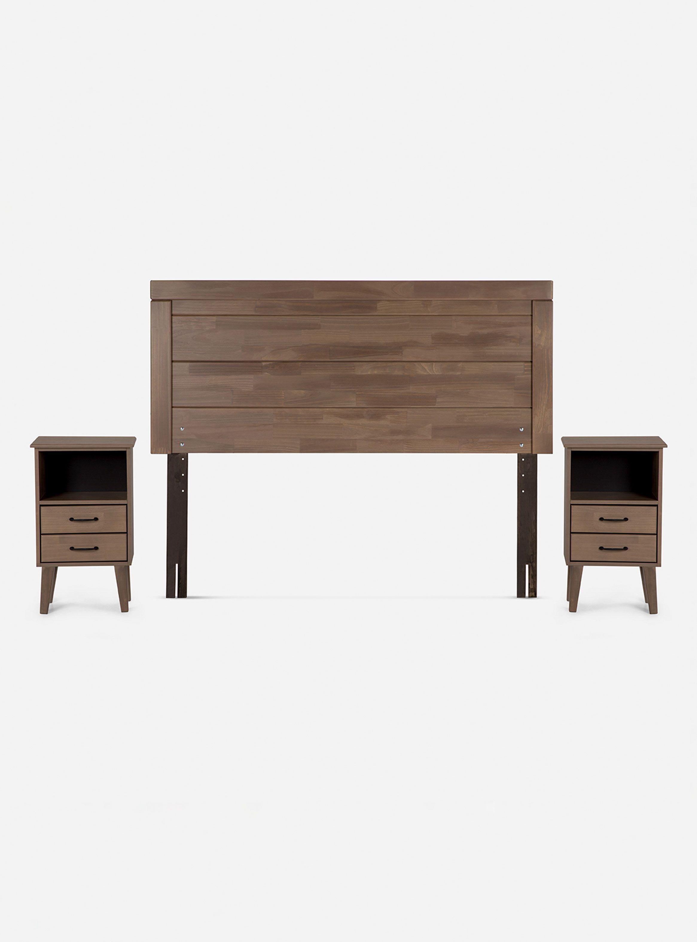 Cama Ergo T 2 Plazas Base Dividida Sicilia Café Oscuro-2