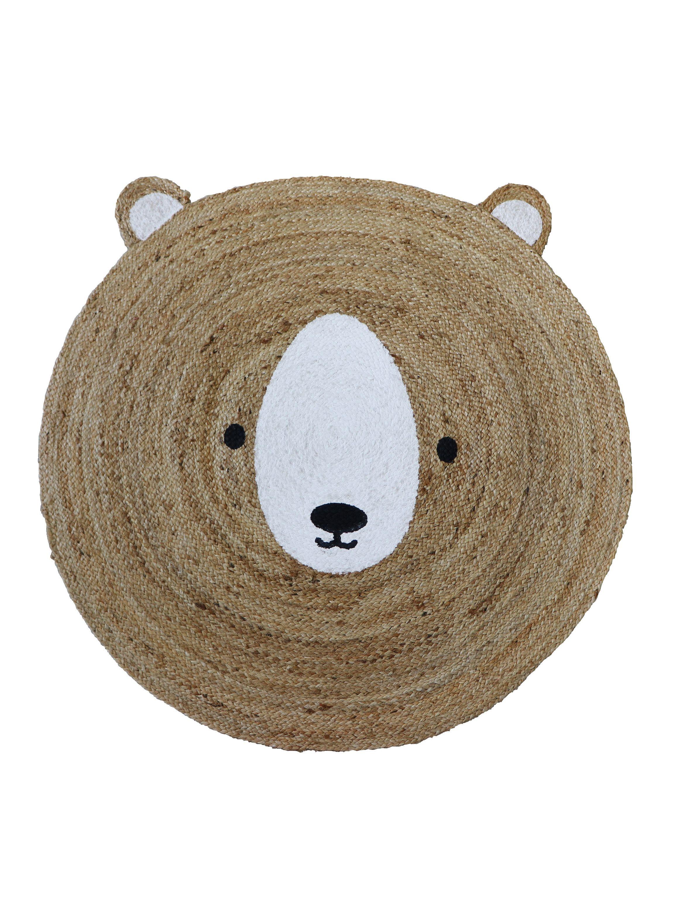 Alfombra Infantil Yute Oso 120 cm-0
