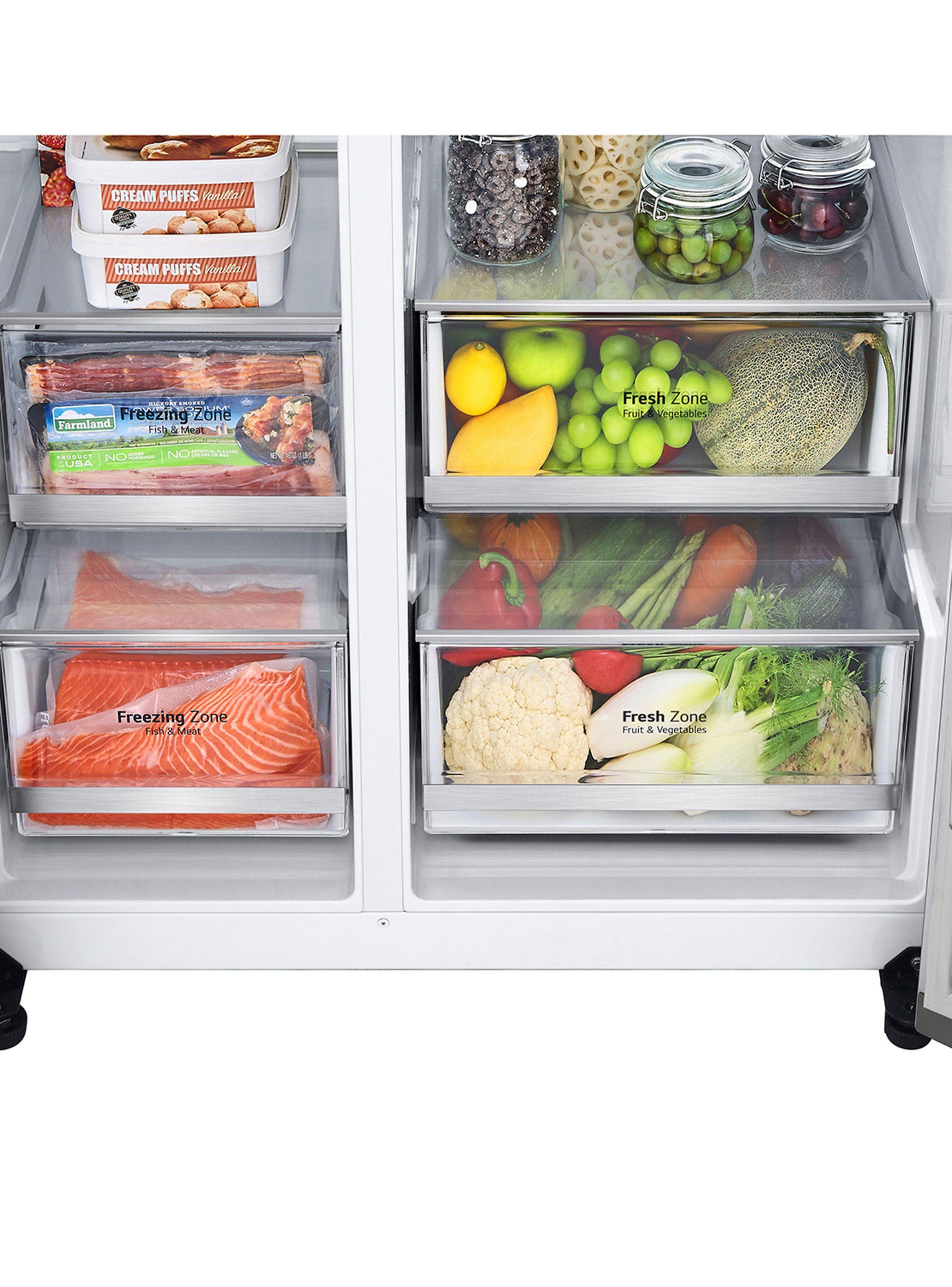 Refrigerador Side by Side No Frost 570 Litros LS66SXSC Instaview-7
