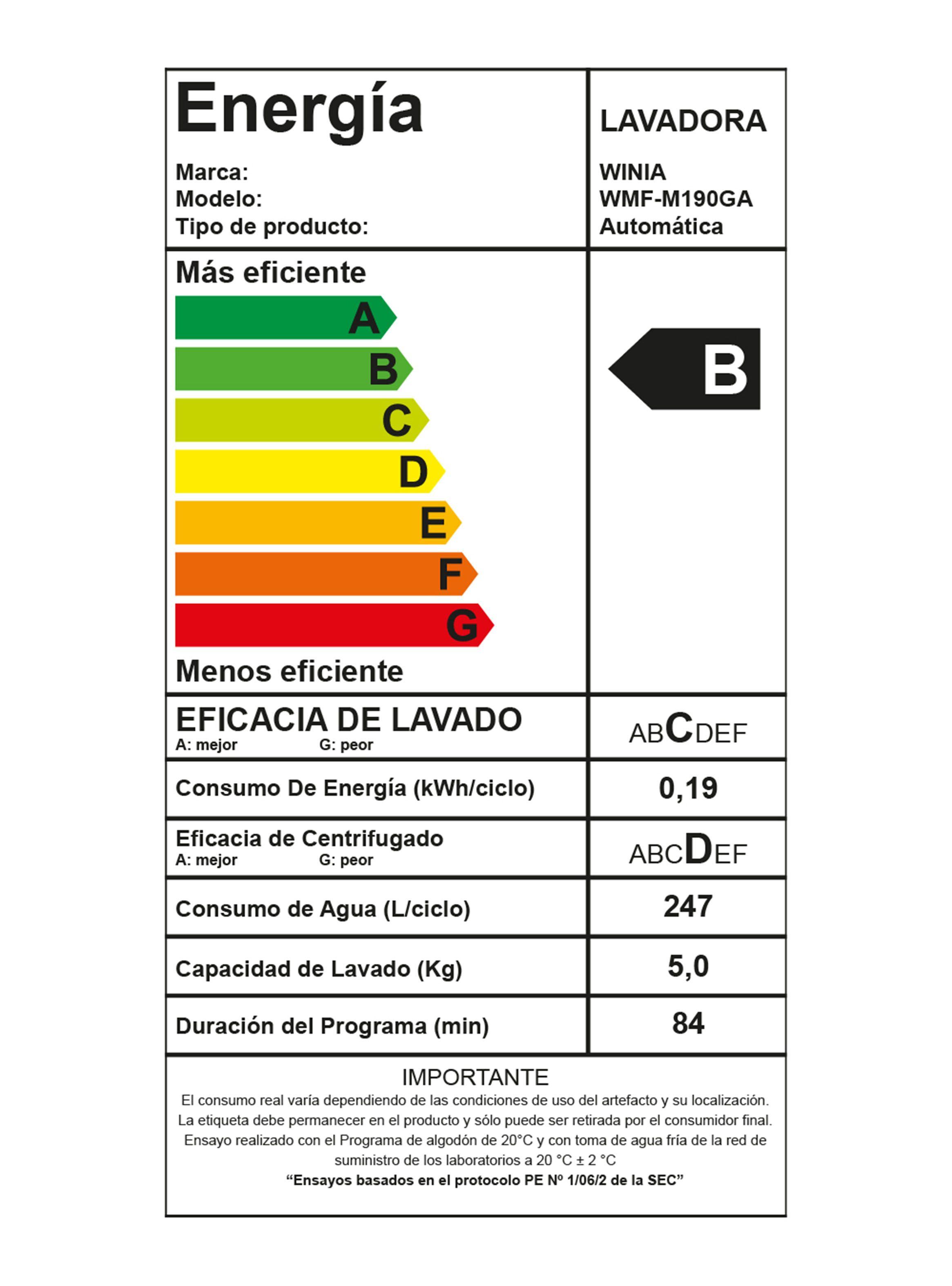 Lavadora de Carga Superior 19 Kg WMF-M190GA-7