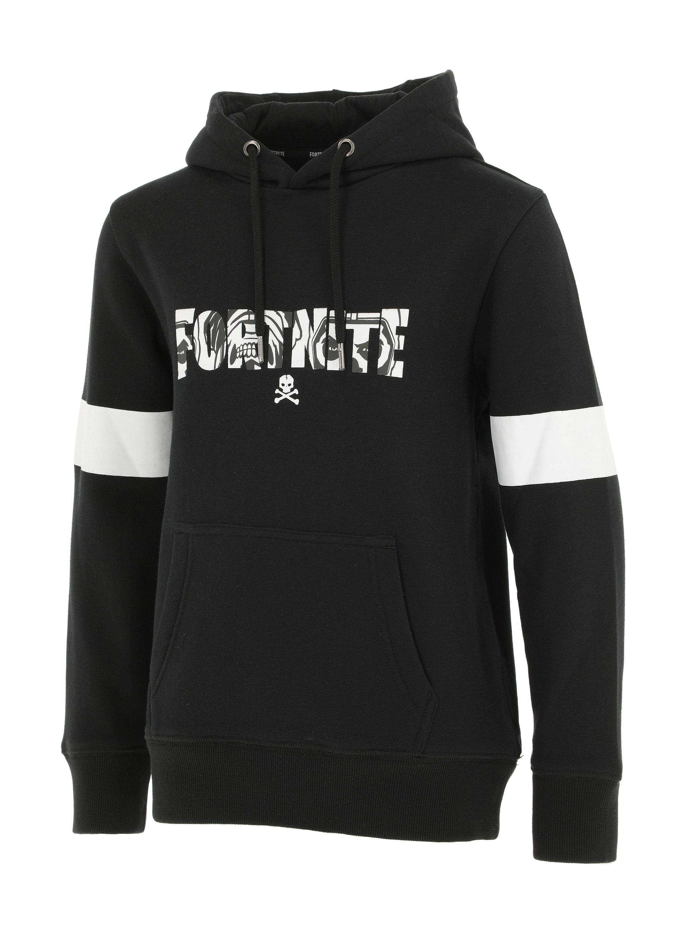 Polerón Hoodie Negro Junior Skull Trooper Fortnite-1