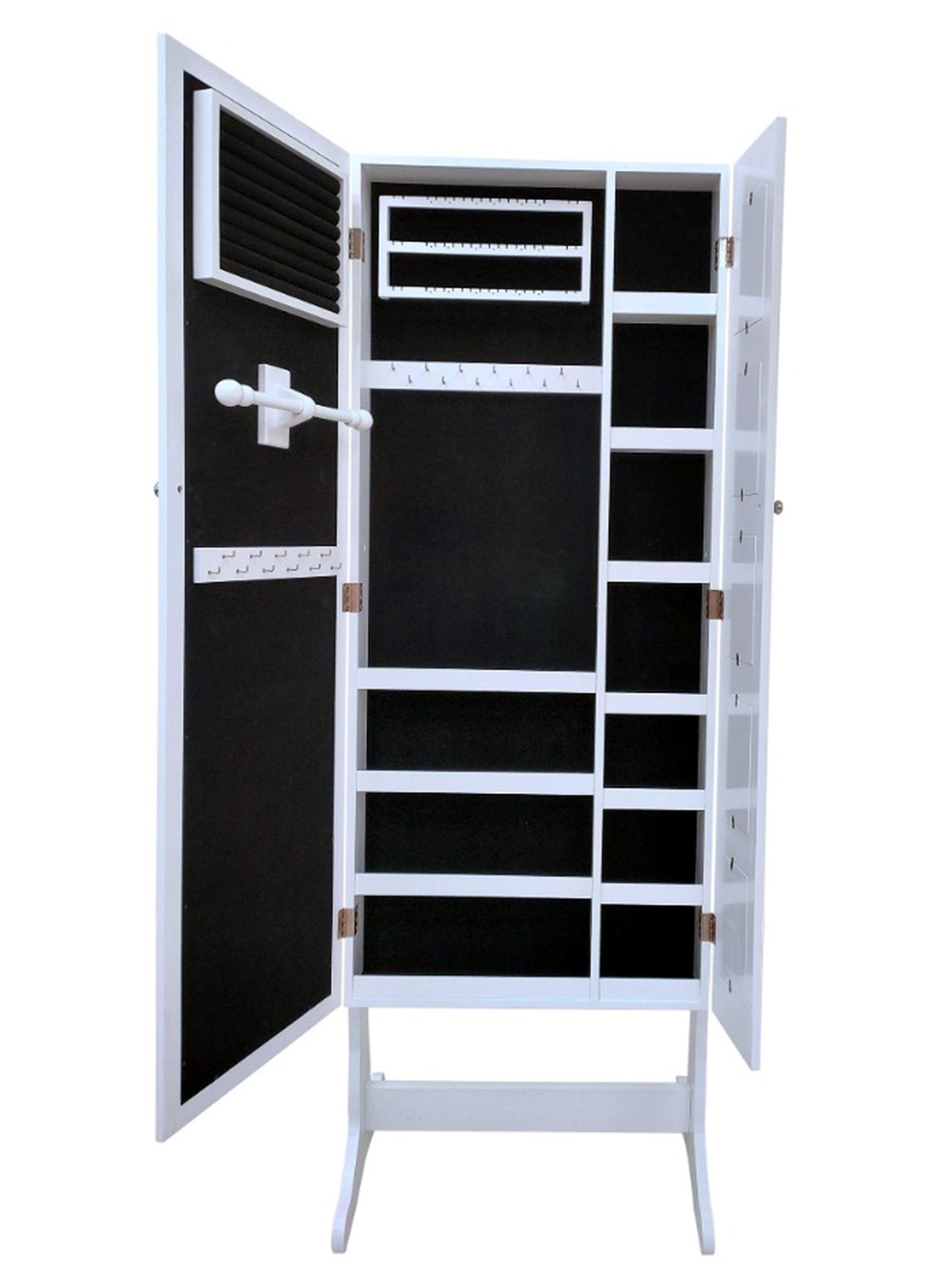 Espejo Joyero Doble Puerta Blanco 154 cm-2