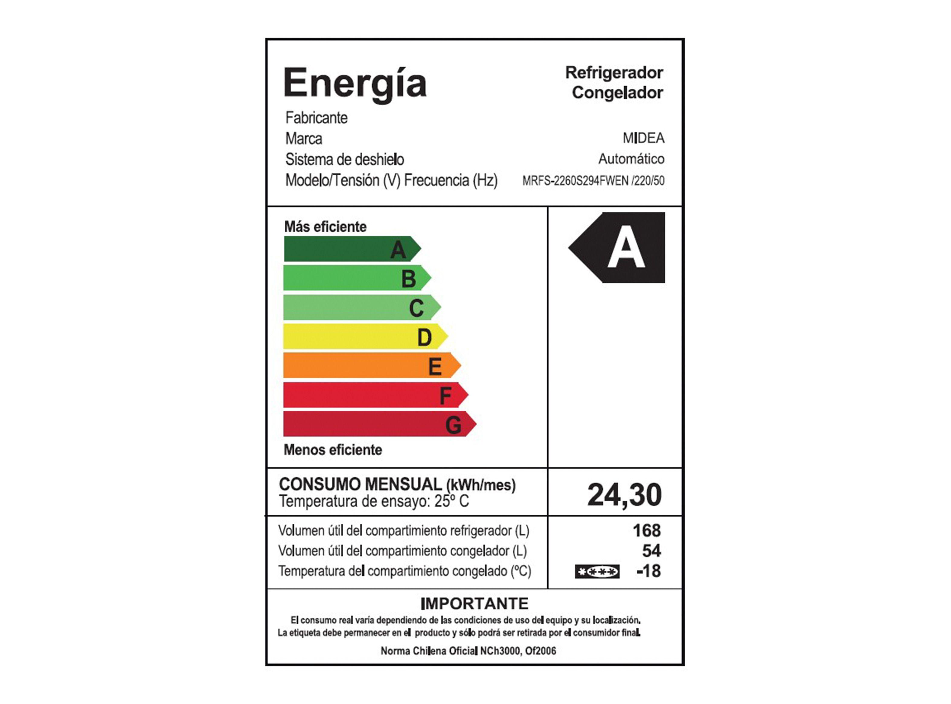 Refrigerador Midea No Frost 222 Litros MRFS-2260S294FWEN-4