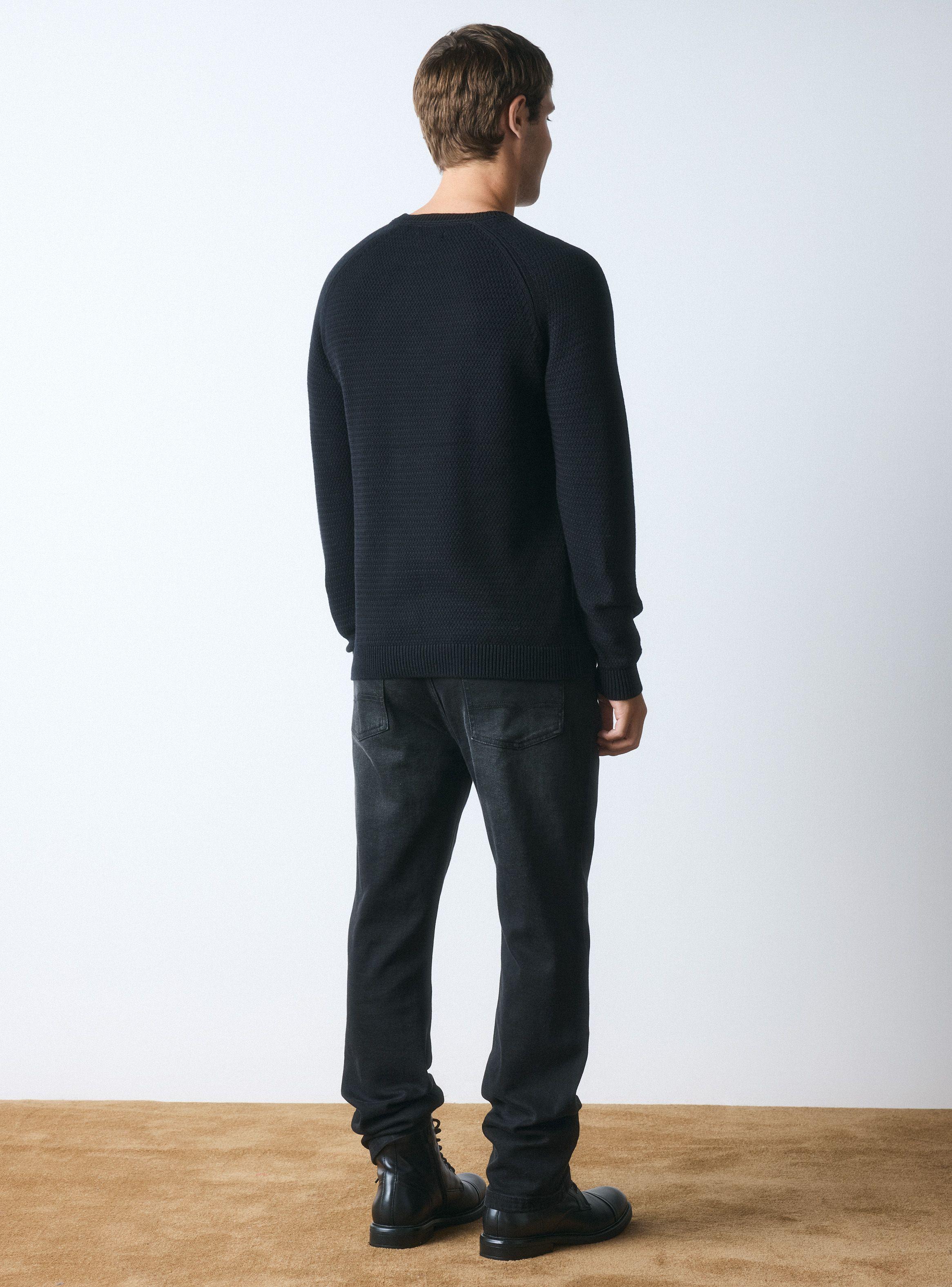 Sweater R-Neck Texturado Tejido-5