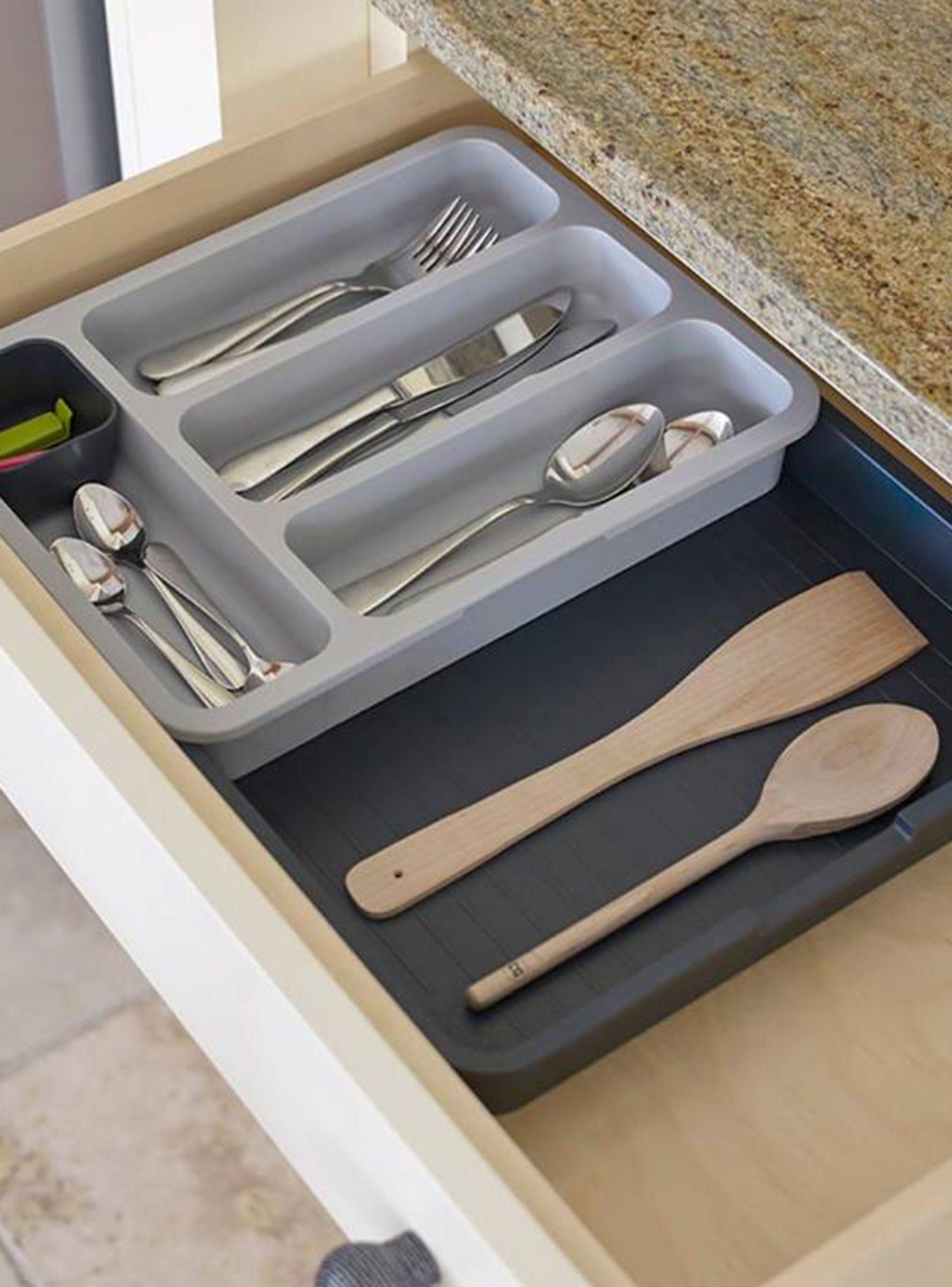 Organizador Cubiertos Extensible Gris-2