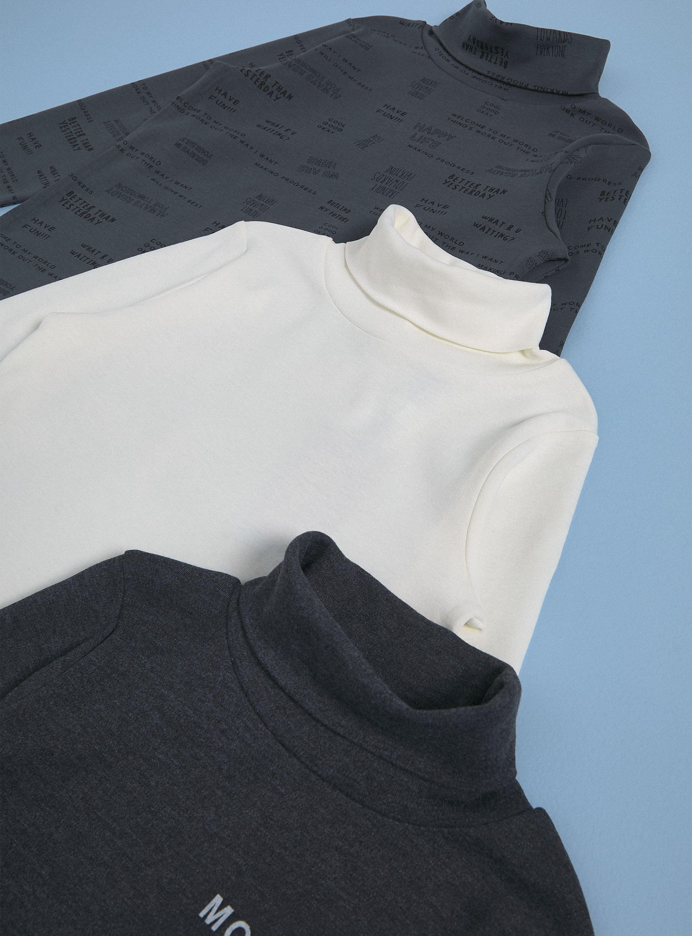 Polera Tripack Liso Estampado-2