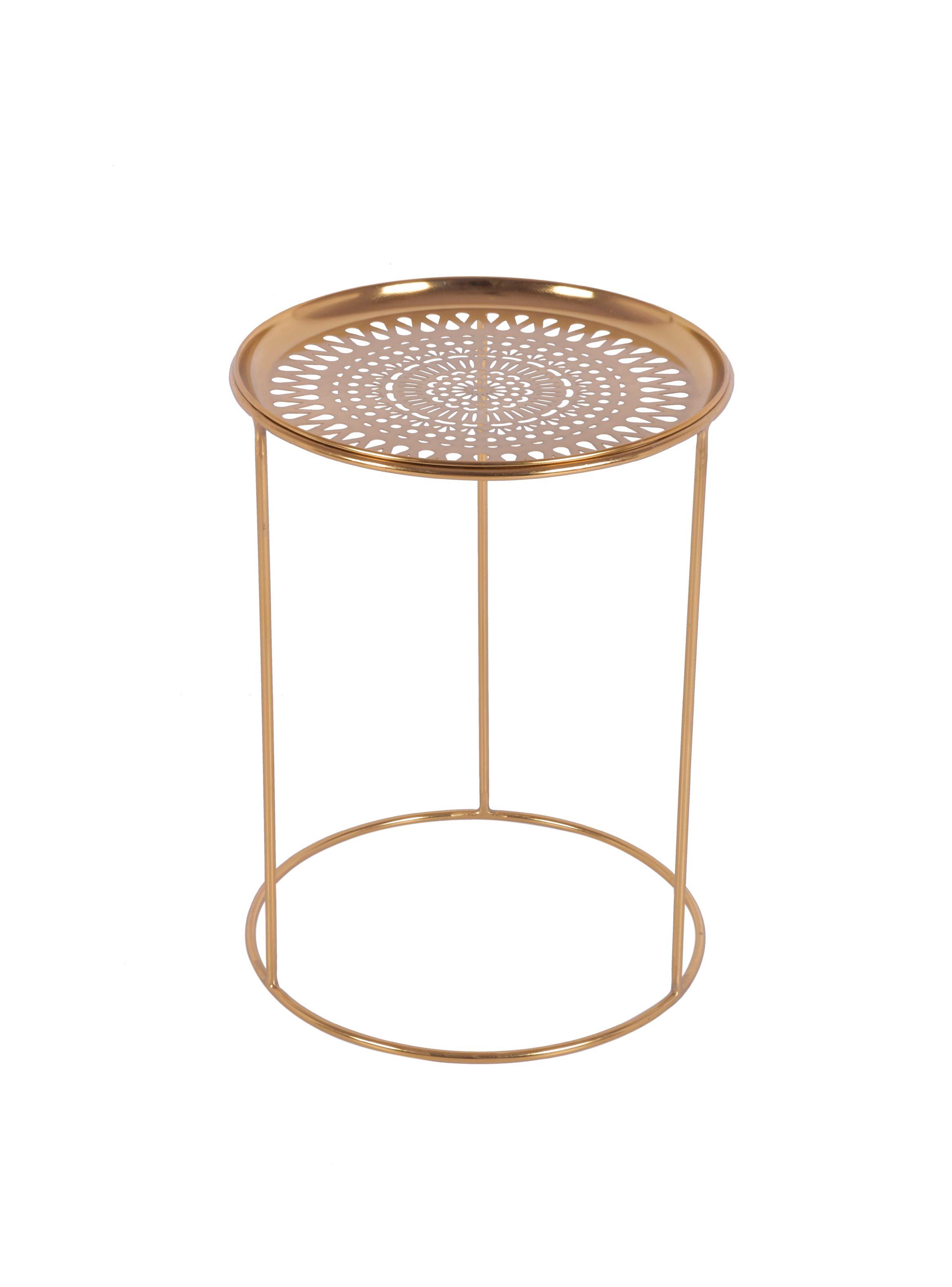 Mesa Lateral Tallada Metal 40 cm-3