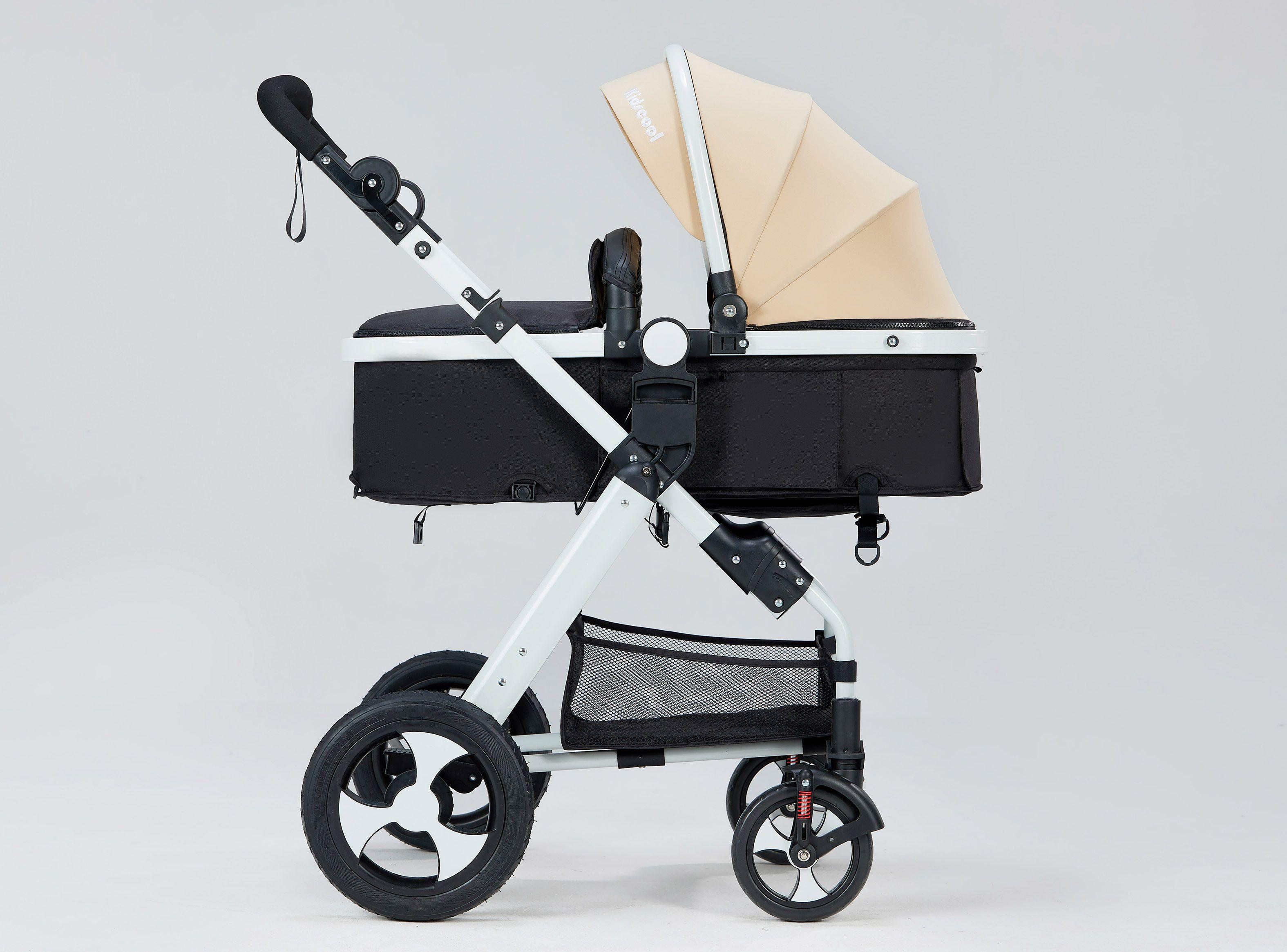 Coche Cuna Travel System Beige Kidscool-2