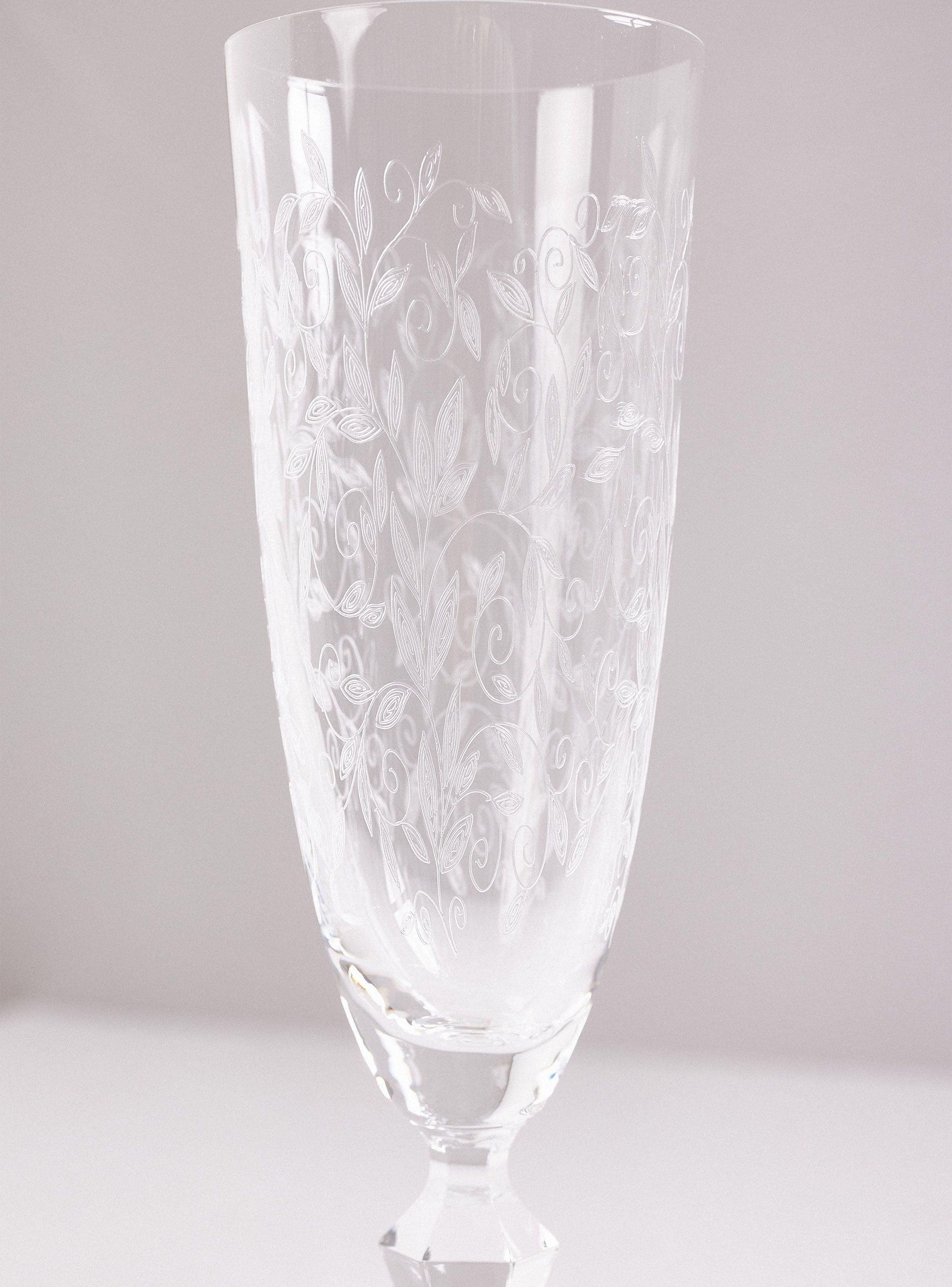 Set 6 Copas Cristal Tallado Elizabeth Champaña 200 ml-2