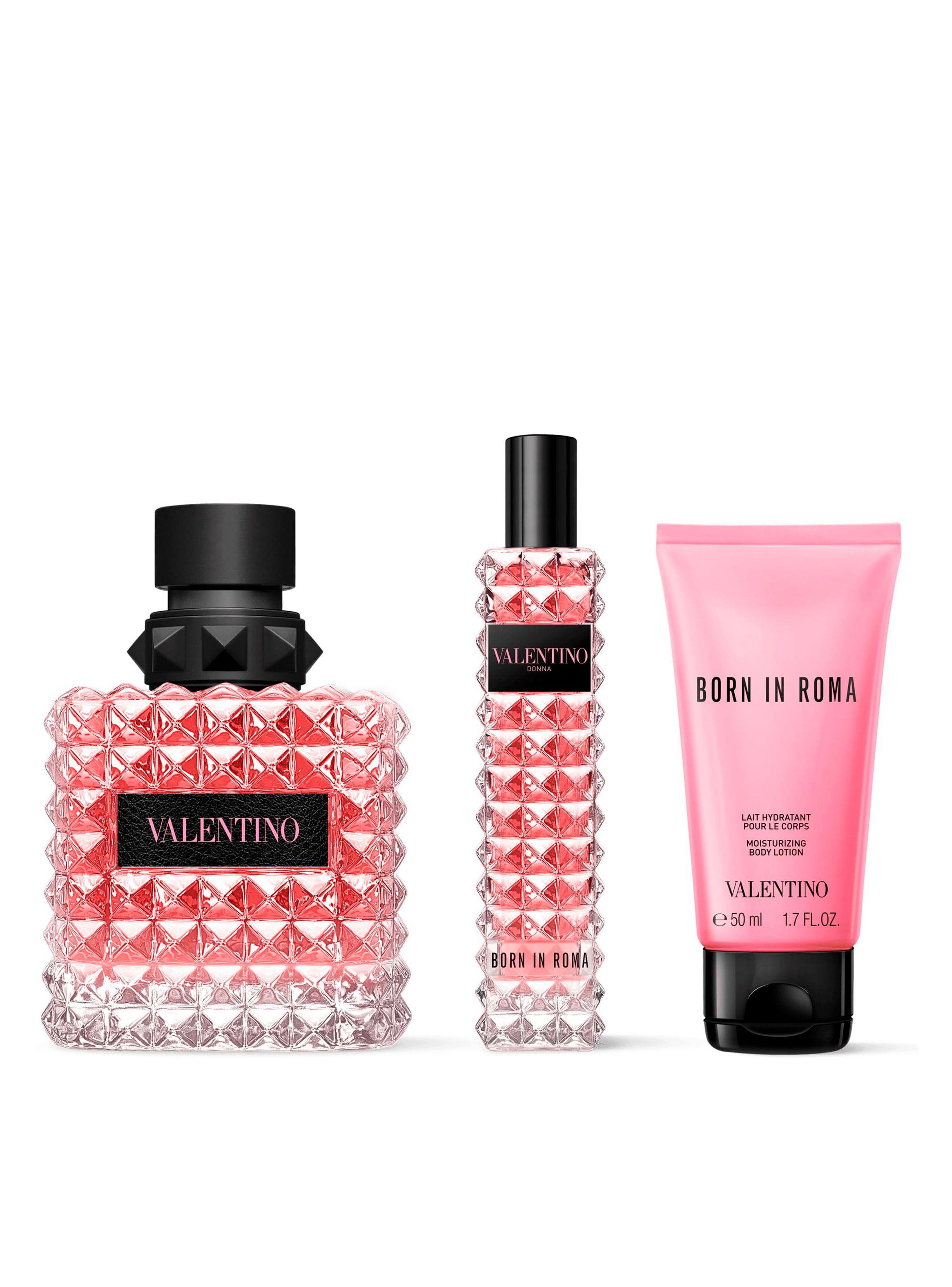 Set Perfume Born In Roma Donna EDP Mujer 100ml + 15ml + Loción Corporal 50ml Valentino-0