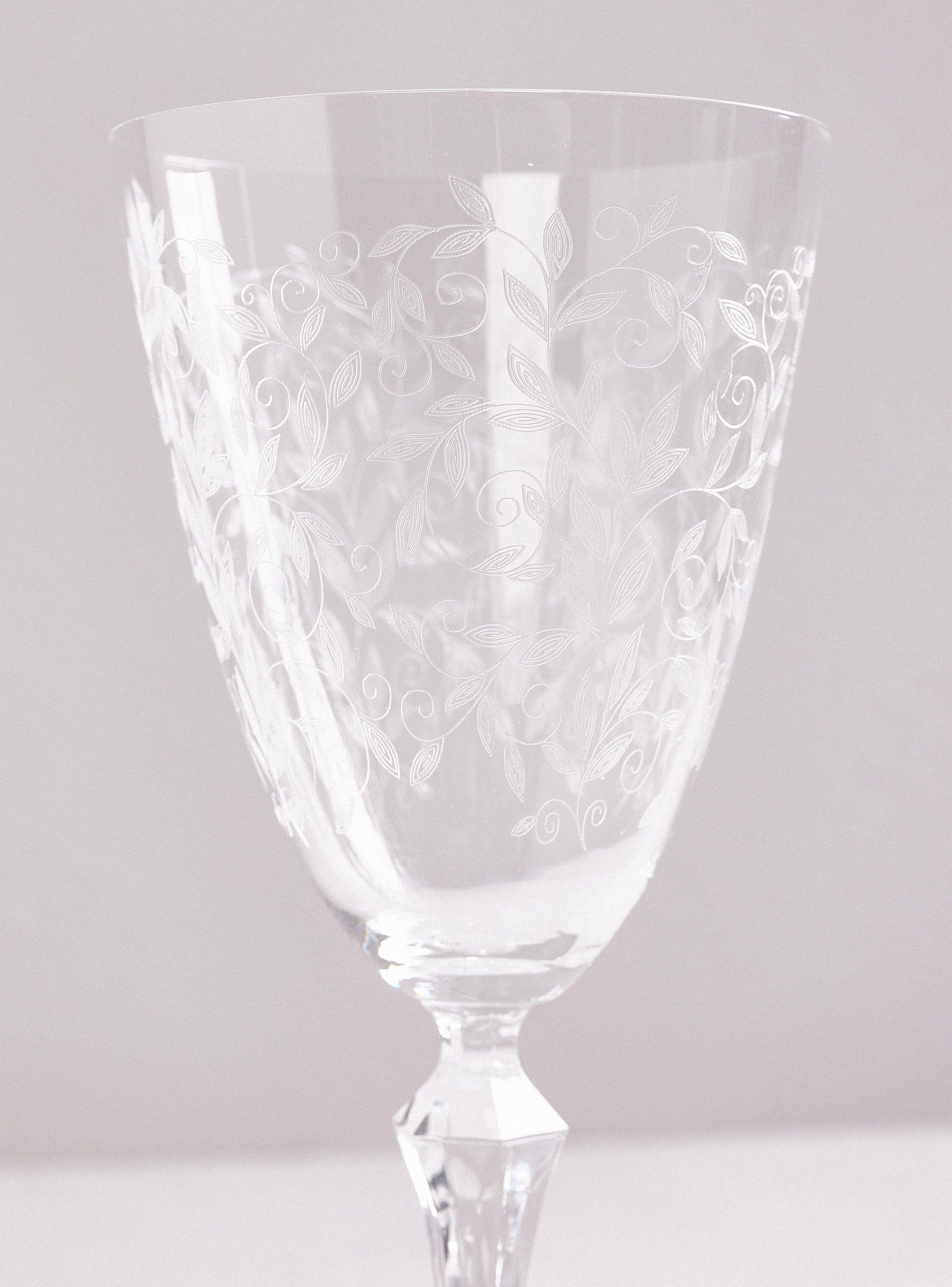 Set 6 Copas Cristal Tallado Elizabeth Tinto 350 ml-2