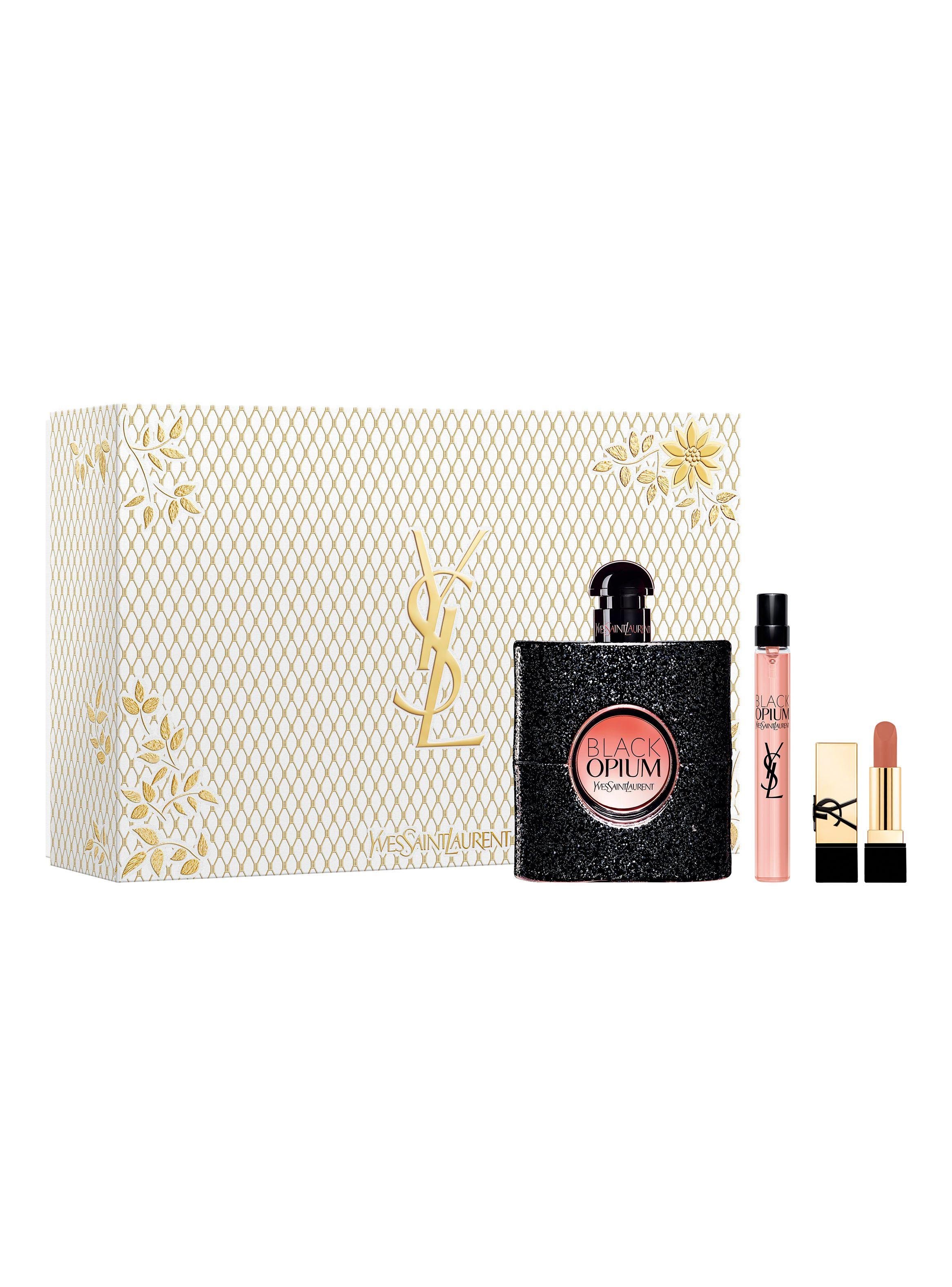 Set Perfume Black Opium EDP Mujer 90ml + 10ml + Mini Labial Rouge Pur Couture NM Yves Saint Laurent-1