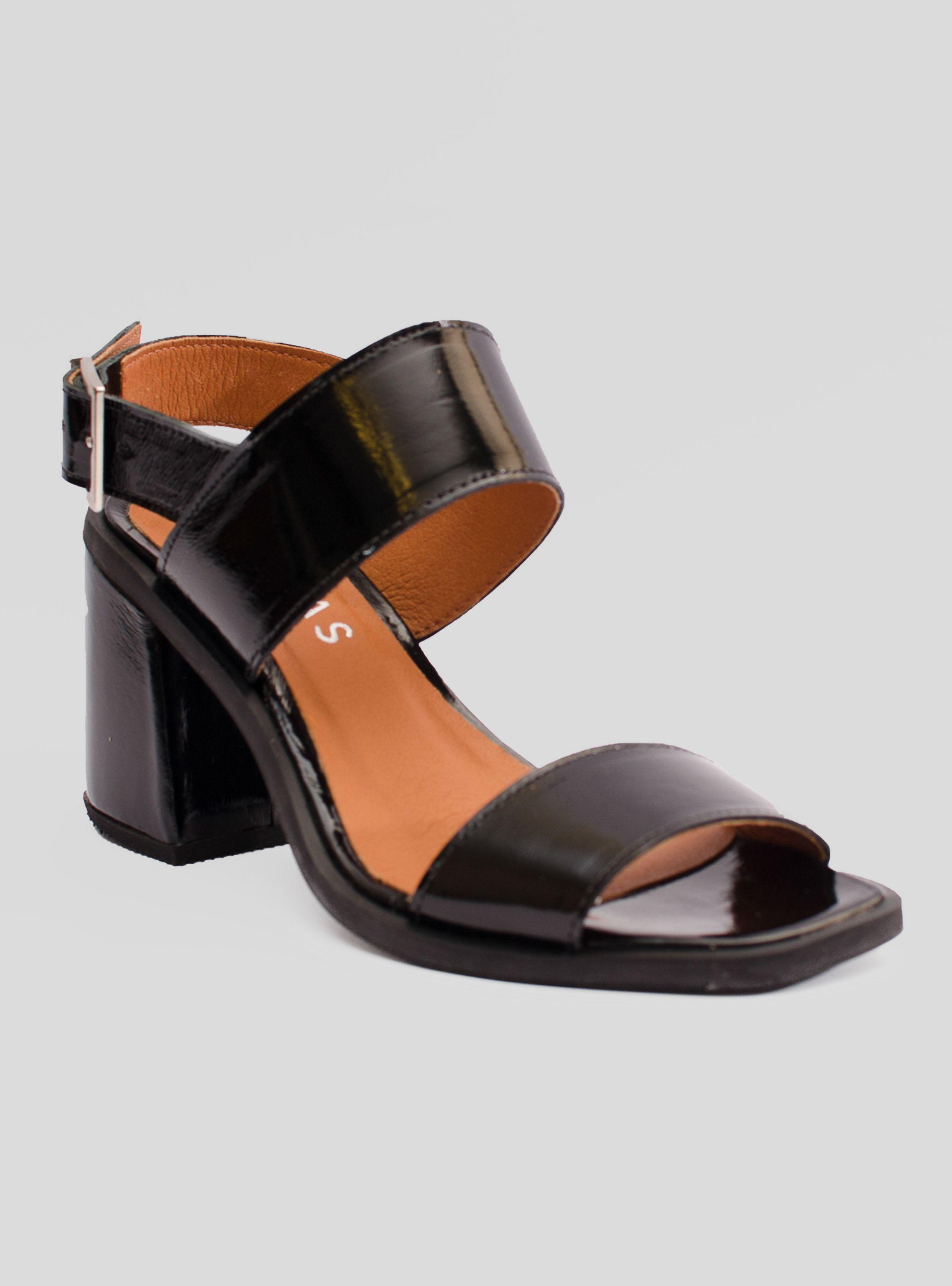 Sandalias Heyas Zoé Charol Negro Casual-0