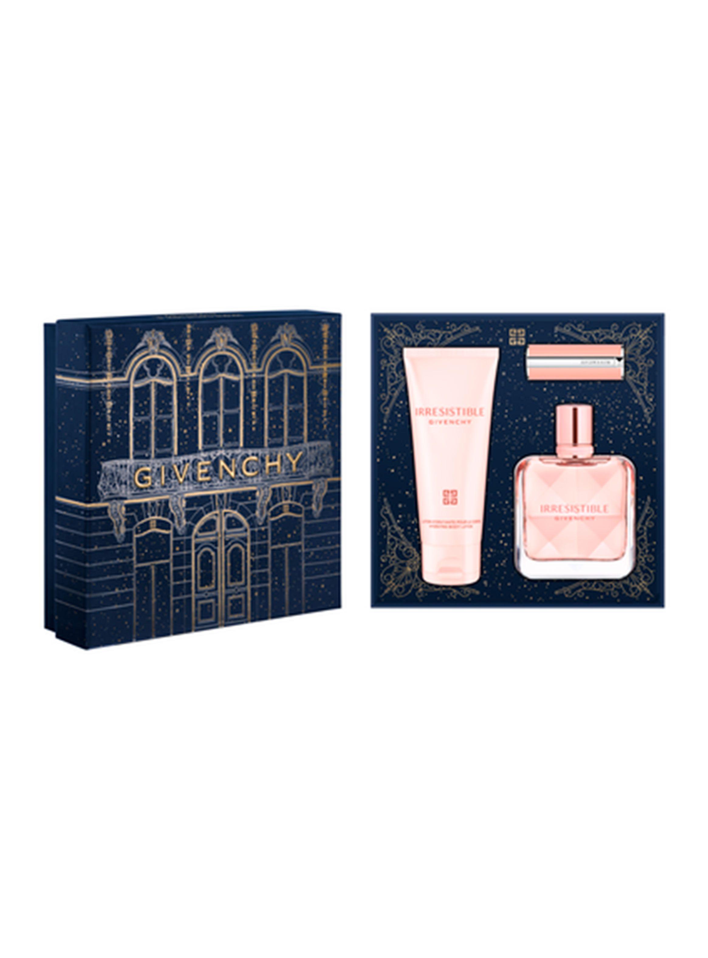 Set Perfume Irresistible EDP Mujer 50 ml + Loción corporal hidratante 75 ml + Mini labial Le Rouge Sheer Velvet 1.5 g-0