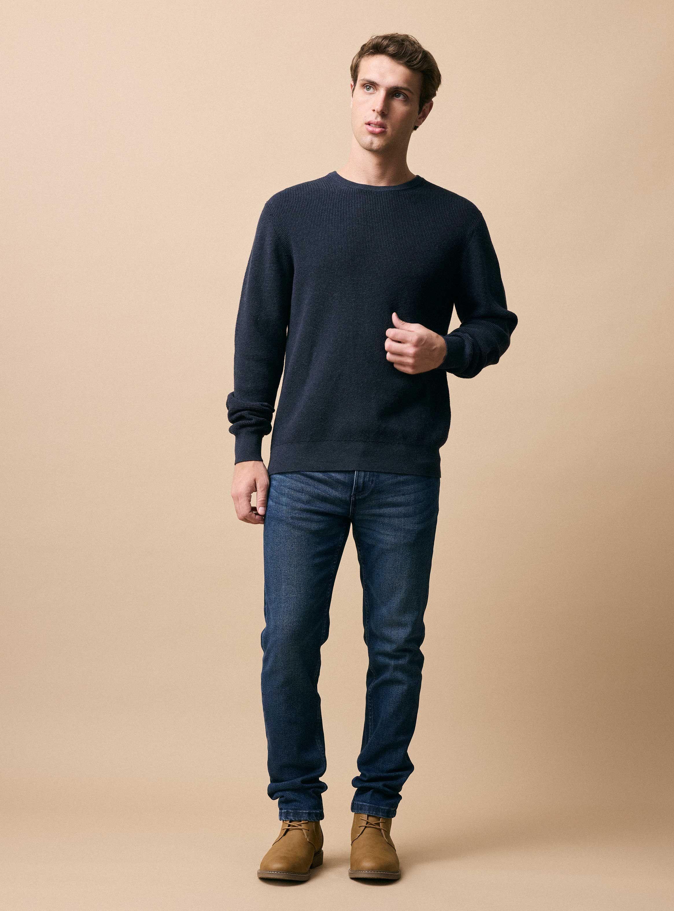 Sweater Cuello Redondo con Lana-4