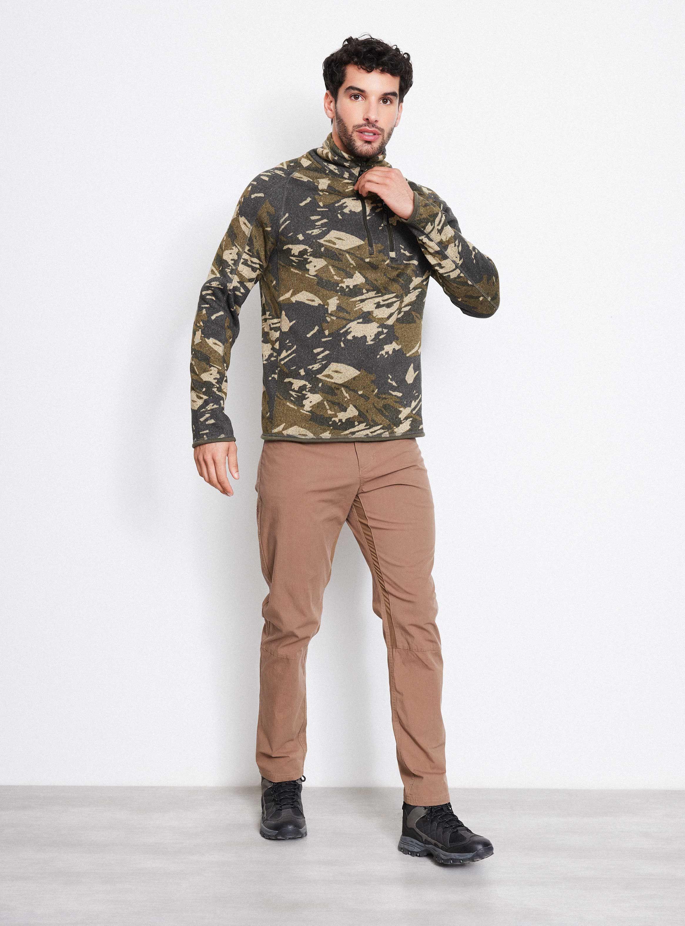 Polerón Diseño Estampado Medio Cierre Polar -4