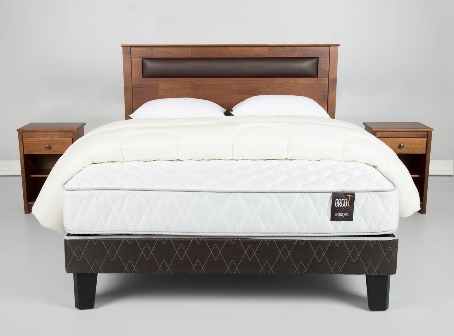 Cama Ergo T 2 Plazas + Set Ferrara + Plumón + Almohadas-0