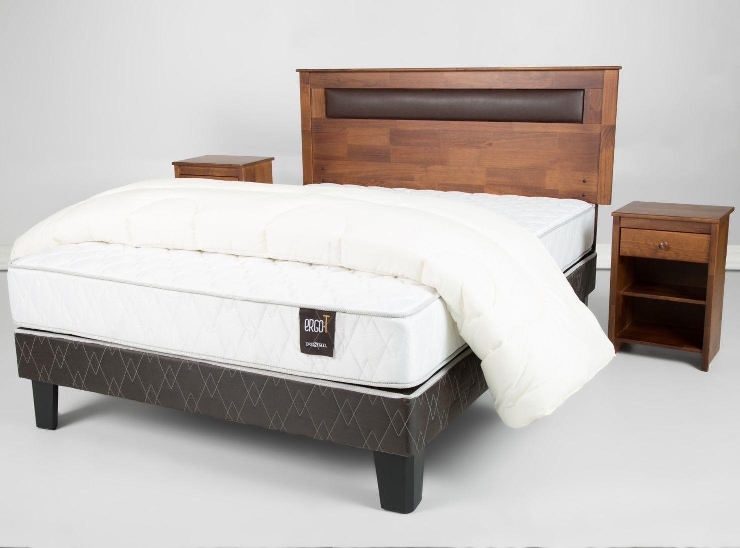 Cama Ergo T 2 Plazas + Set Ferrara + Plumón-1