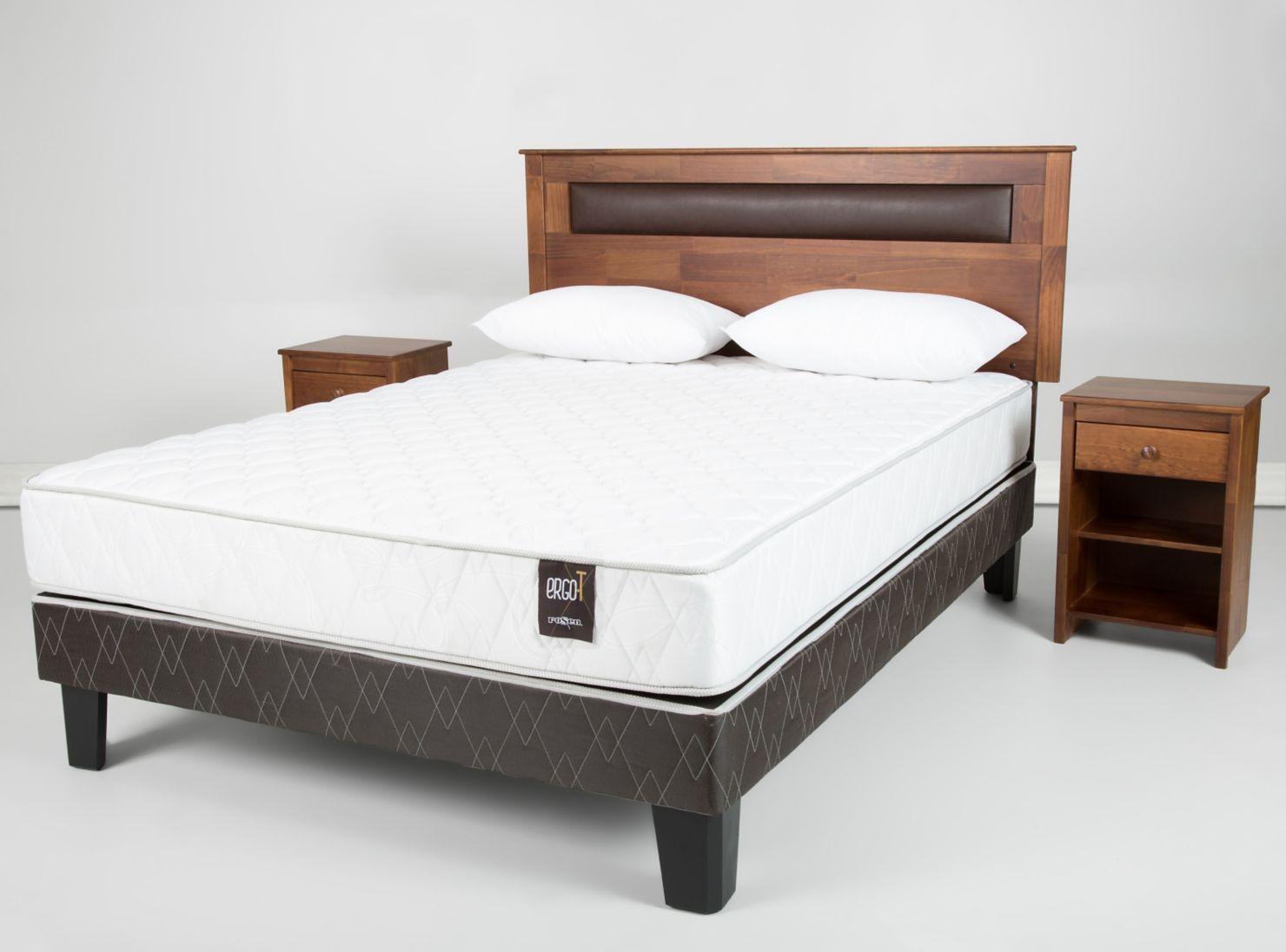 Cama Ergo T 2 Plazas + Set Ferrara + Almohadas-1