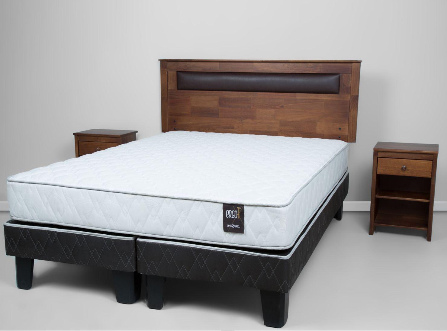 Cama Europea Ergo-T 2 Plazas Base Dividida + Set Muebles Ferrara-0