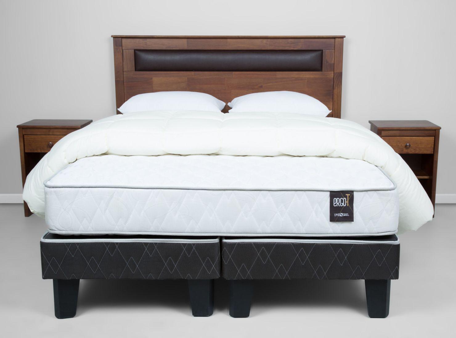Cama Ergo T 2 Plazas Base Dividida + Set Ferrara + Plumón + Almohadas-0