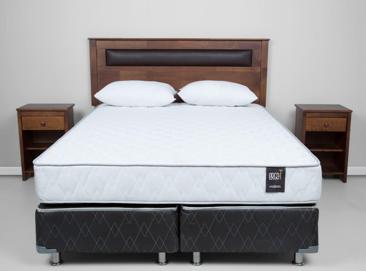 Box Spring Ergo T 2 Plazas Base Dividida + Set Ferrara + Almohadas-0